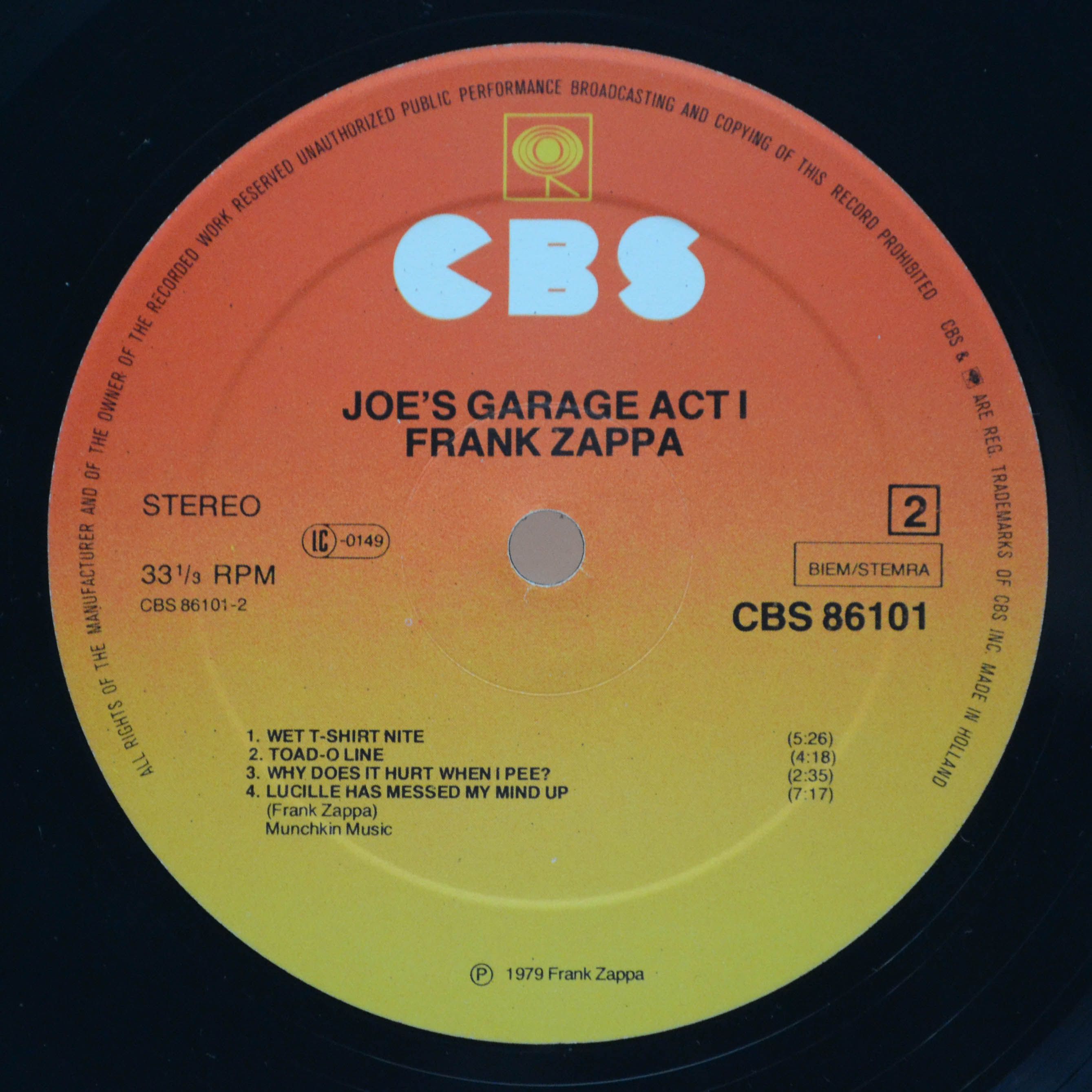 Frank Zappa — Joe's Garage Act I, 1979