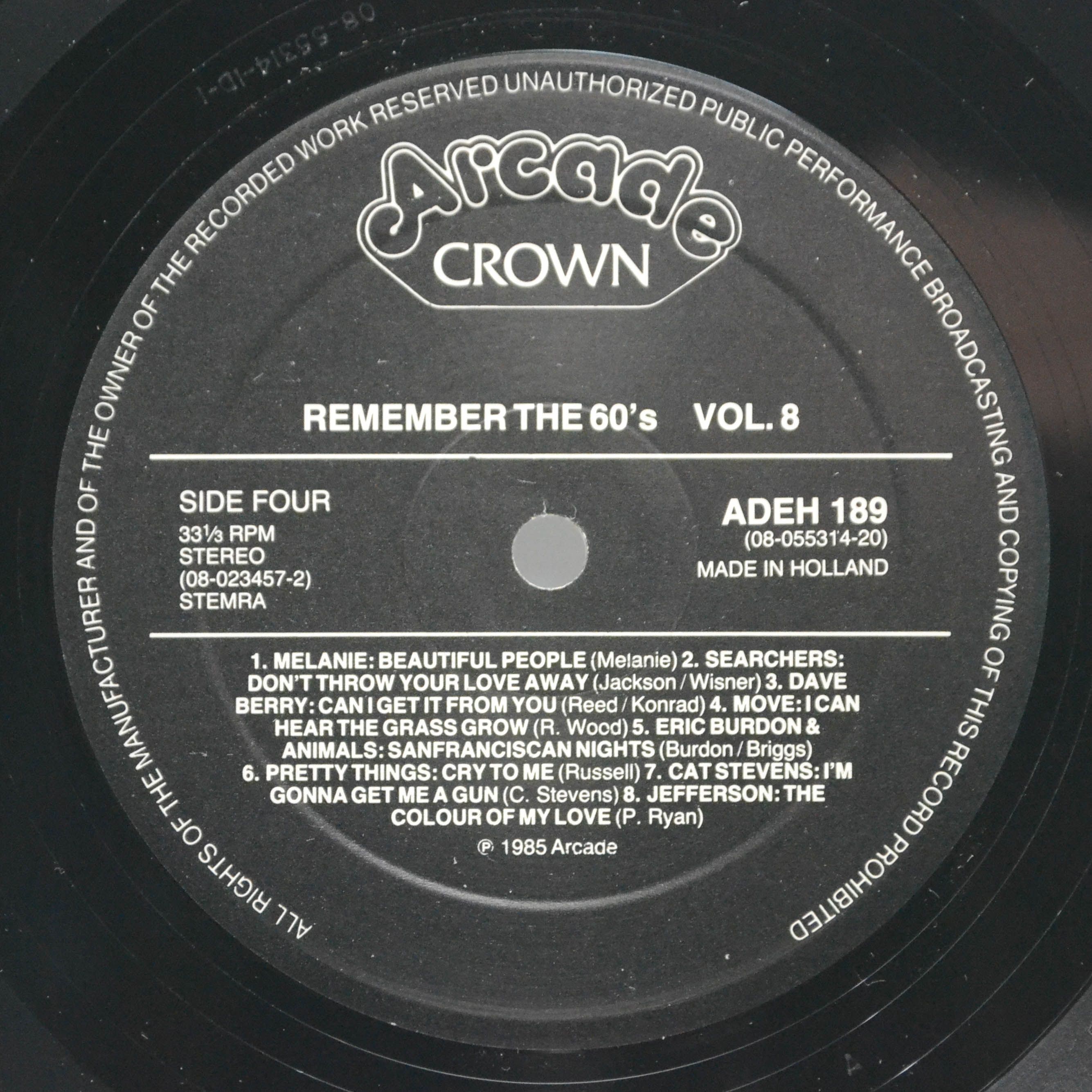 Various — Remember The 60's (Volume 8) (2LP), 1985