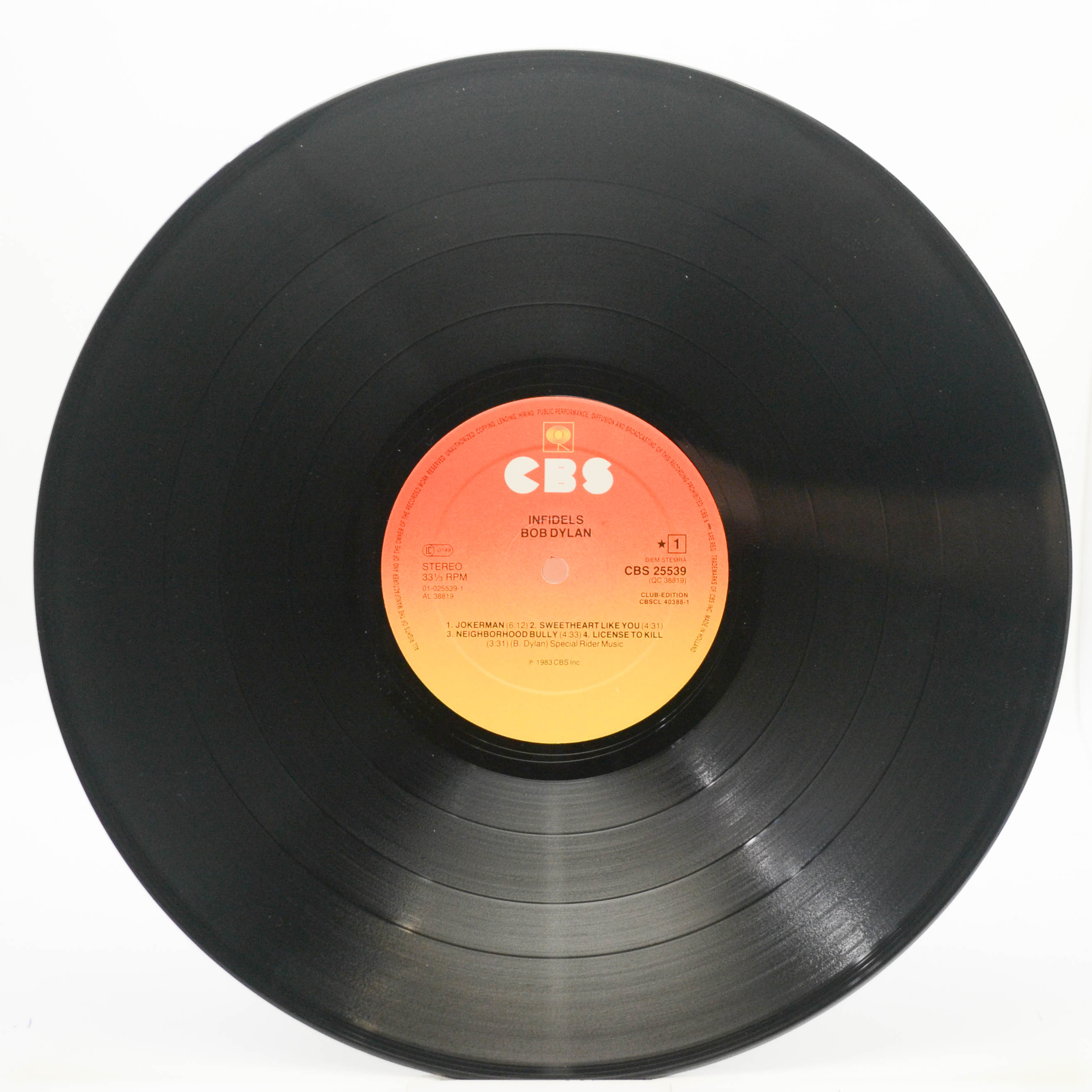 Bob Dylan — Infidels, 1983