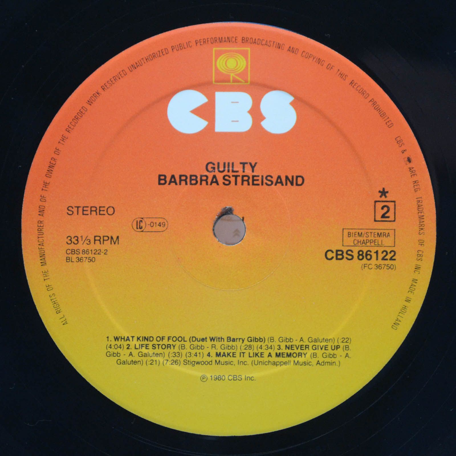 Streisand — Guilty, 1980