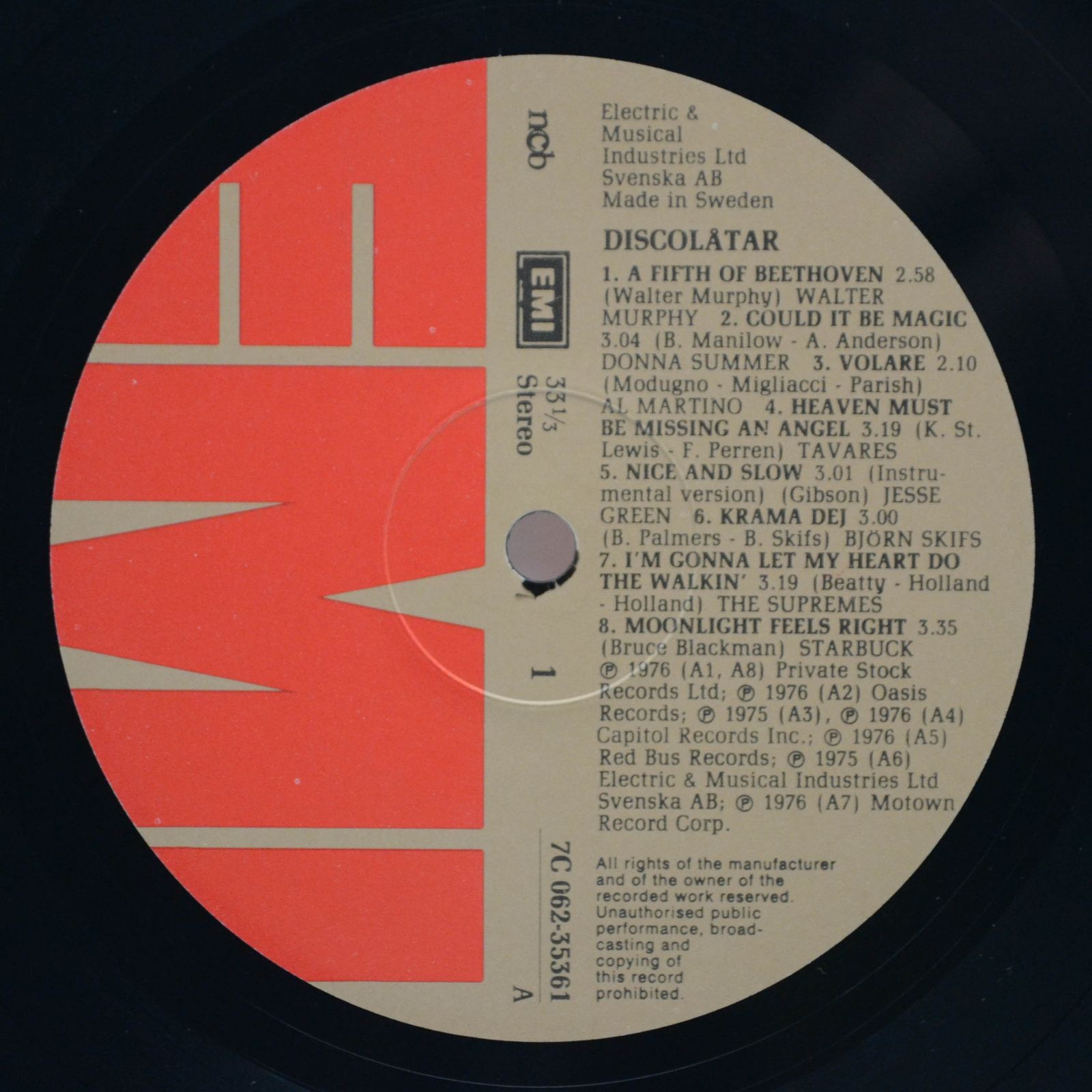 Various — Discolåtar!!!, 1976