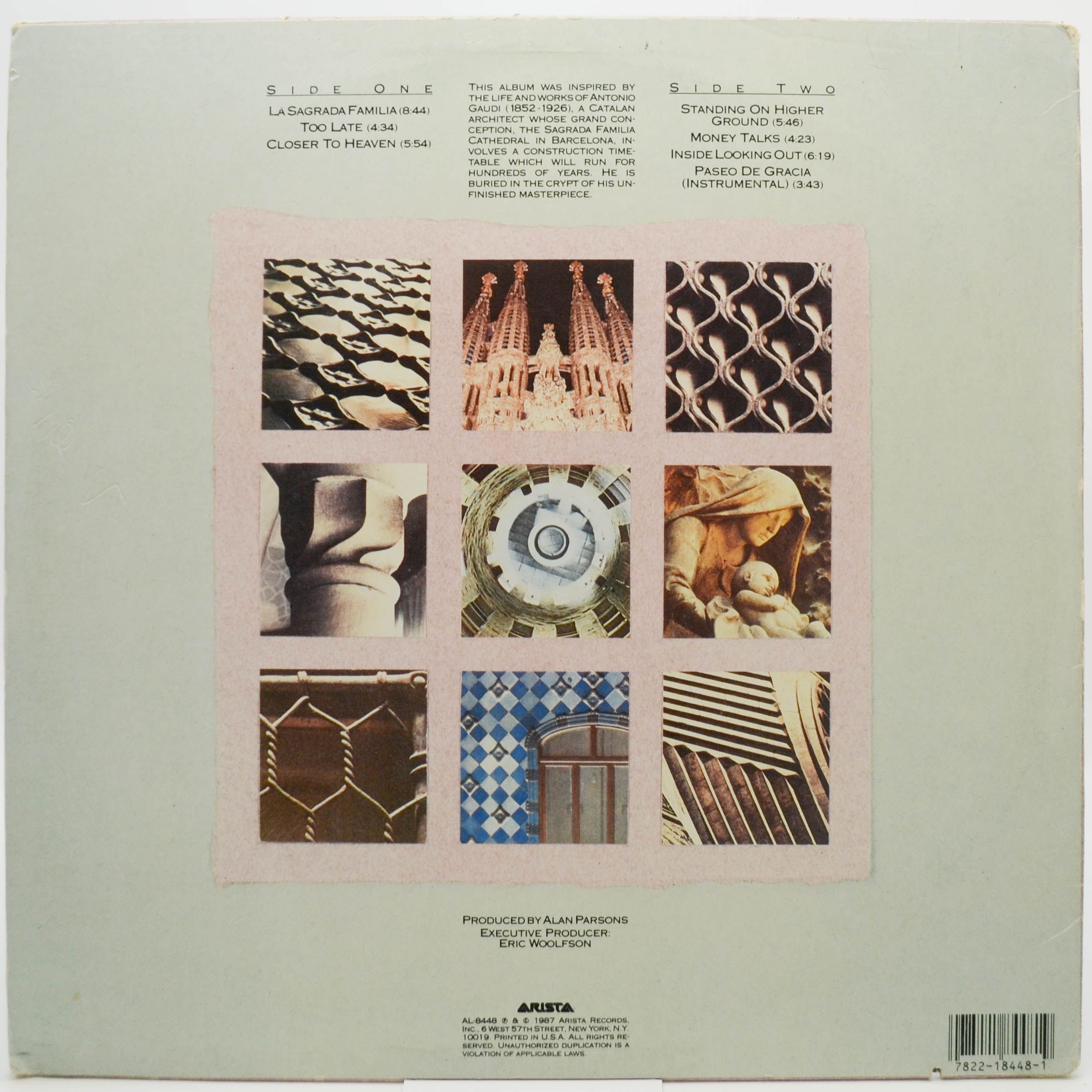 Alan Parsons Project — Gaudi (USA), 1987