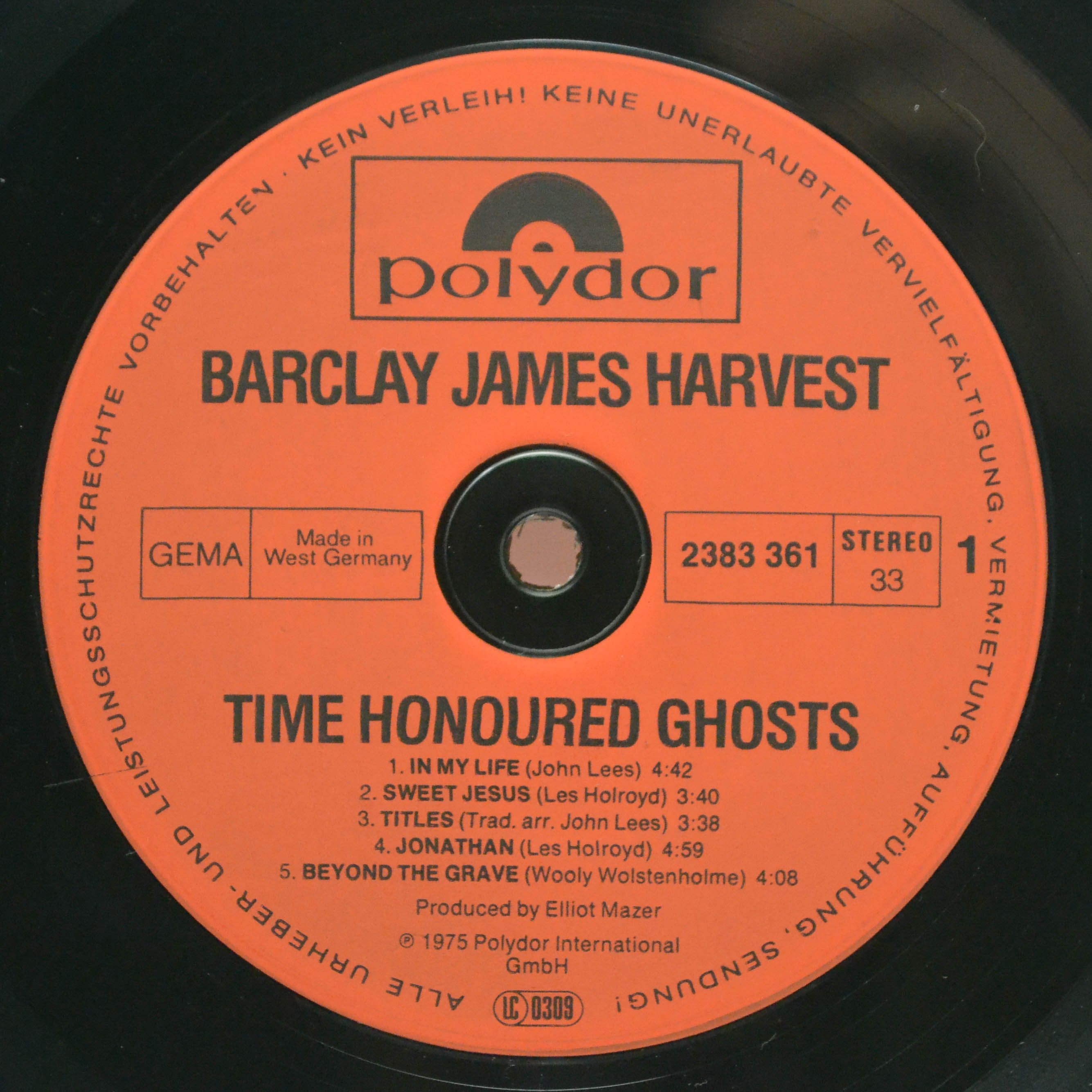 Barclay James Harvest — Time Honoured Ghosts, 1975