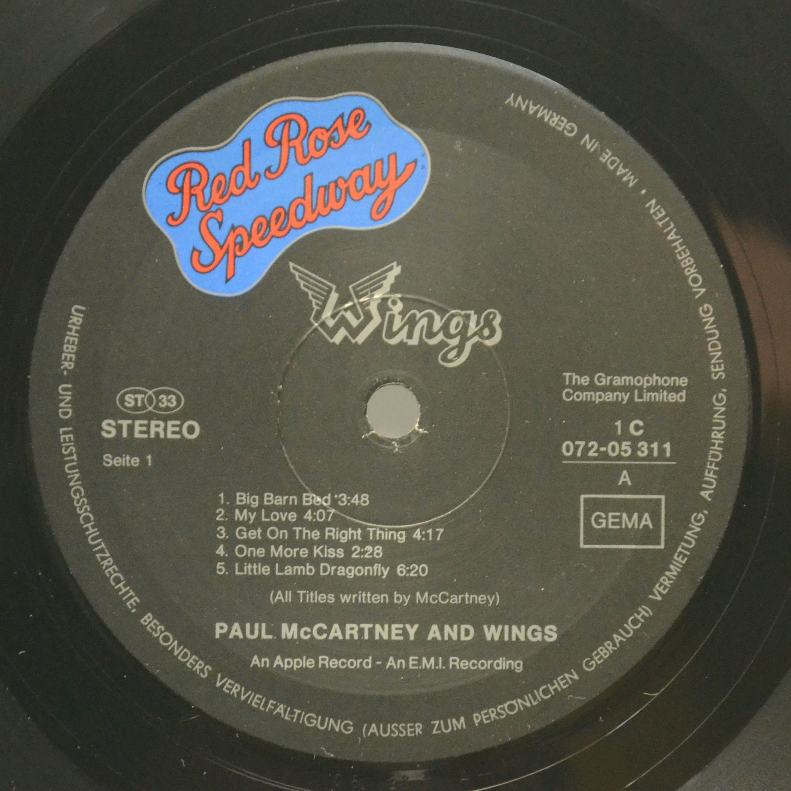 Wings — Red Rose Speedway (booklet), 1973