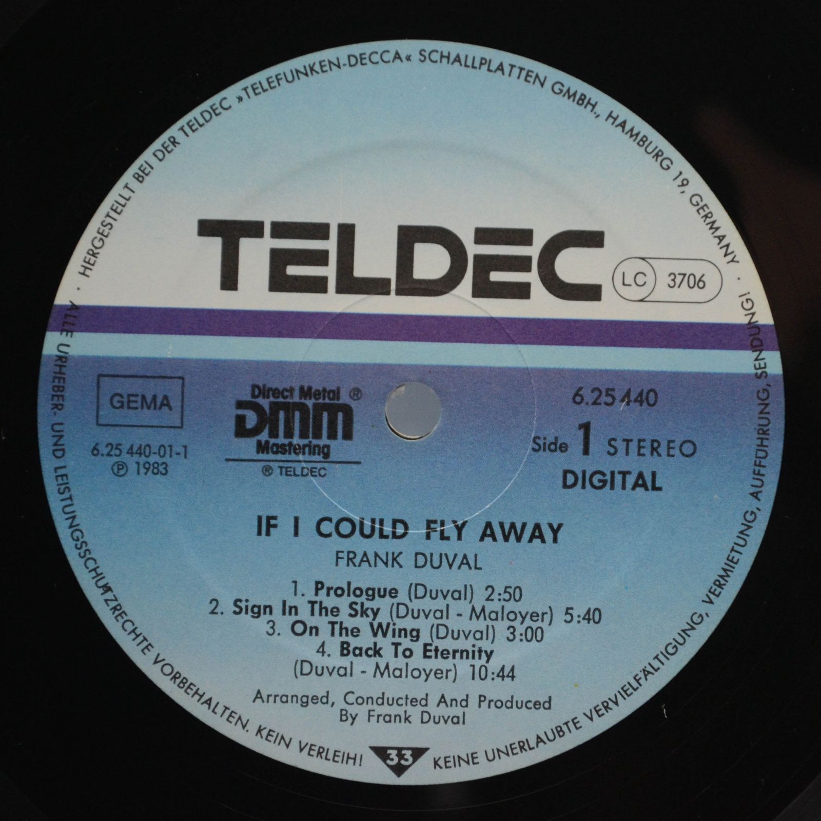 Frank Duval — If I Could Fly Away, 1983