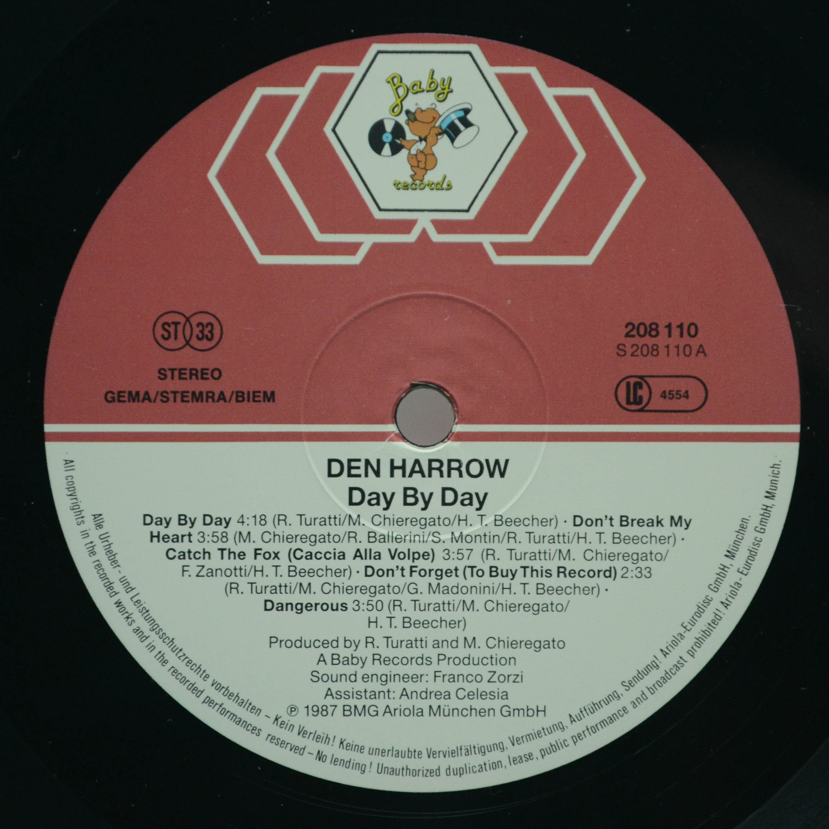 Den Harrow — Day By Day, 1987