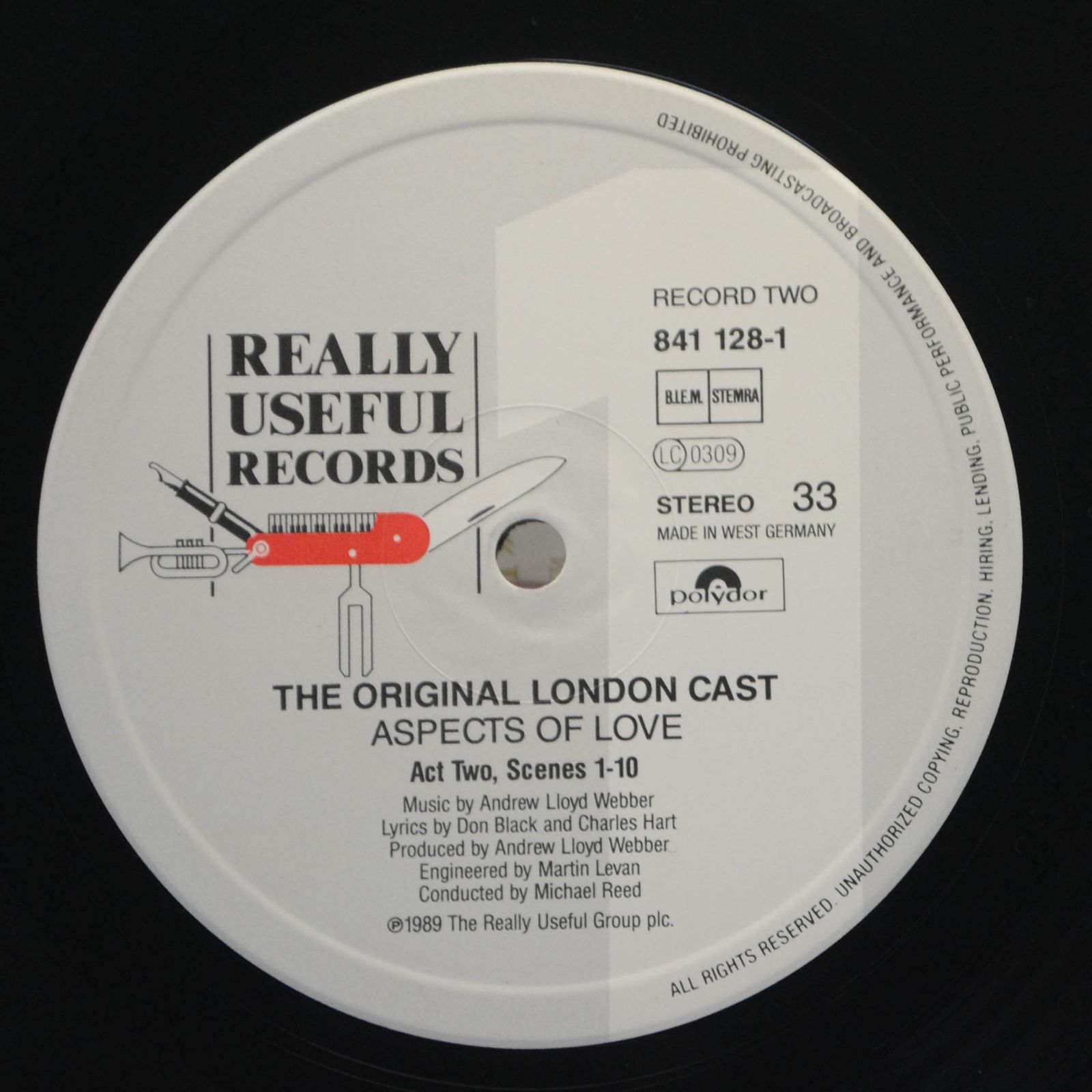 Andrew Lloyd Webber — Aspects Of Love (2LP), 1989