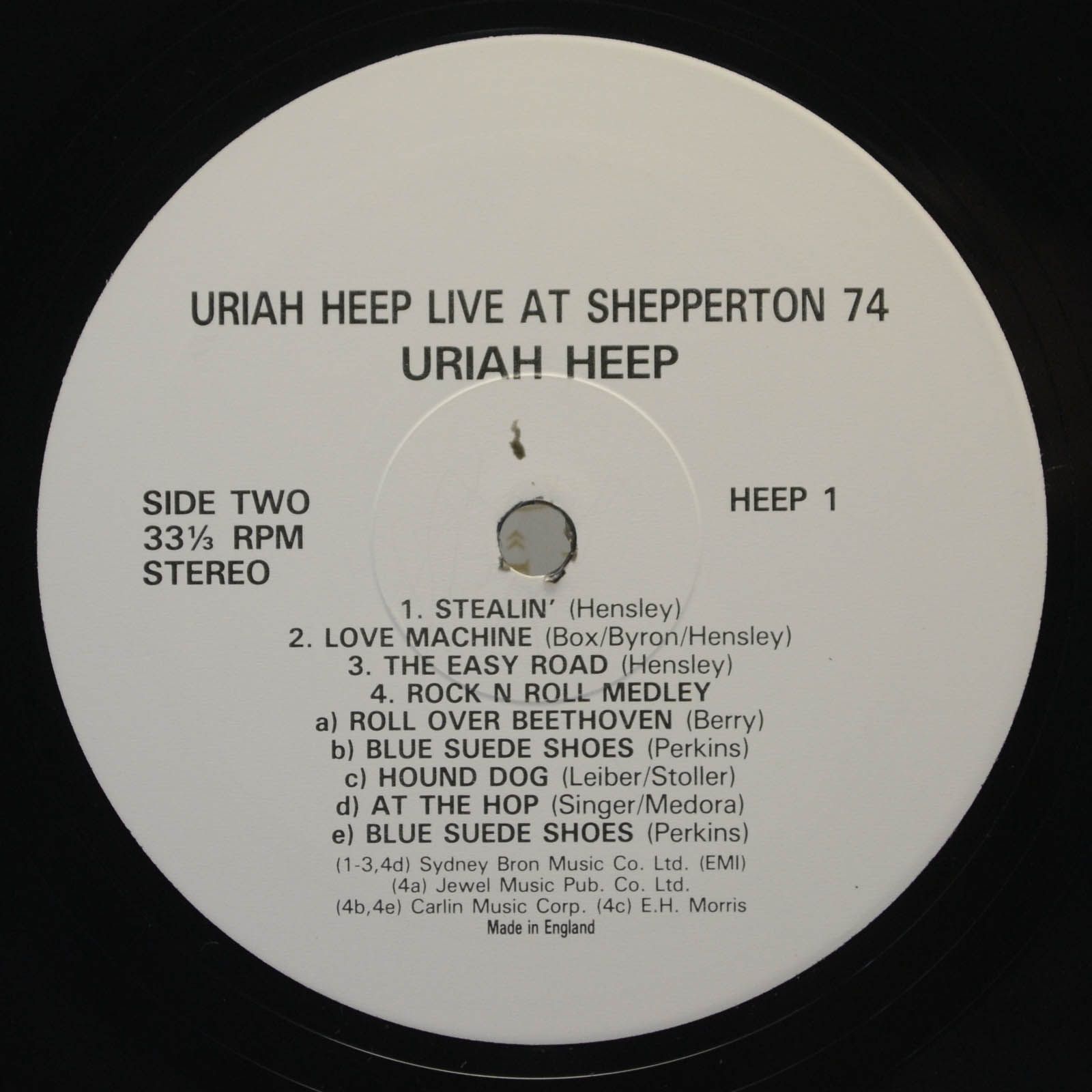 Uriah Heep — Live At Shepperton '74 (UK), 1986