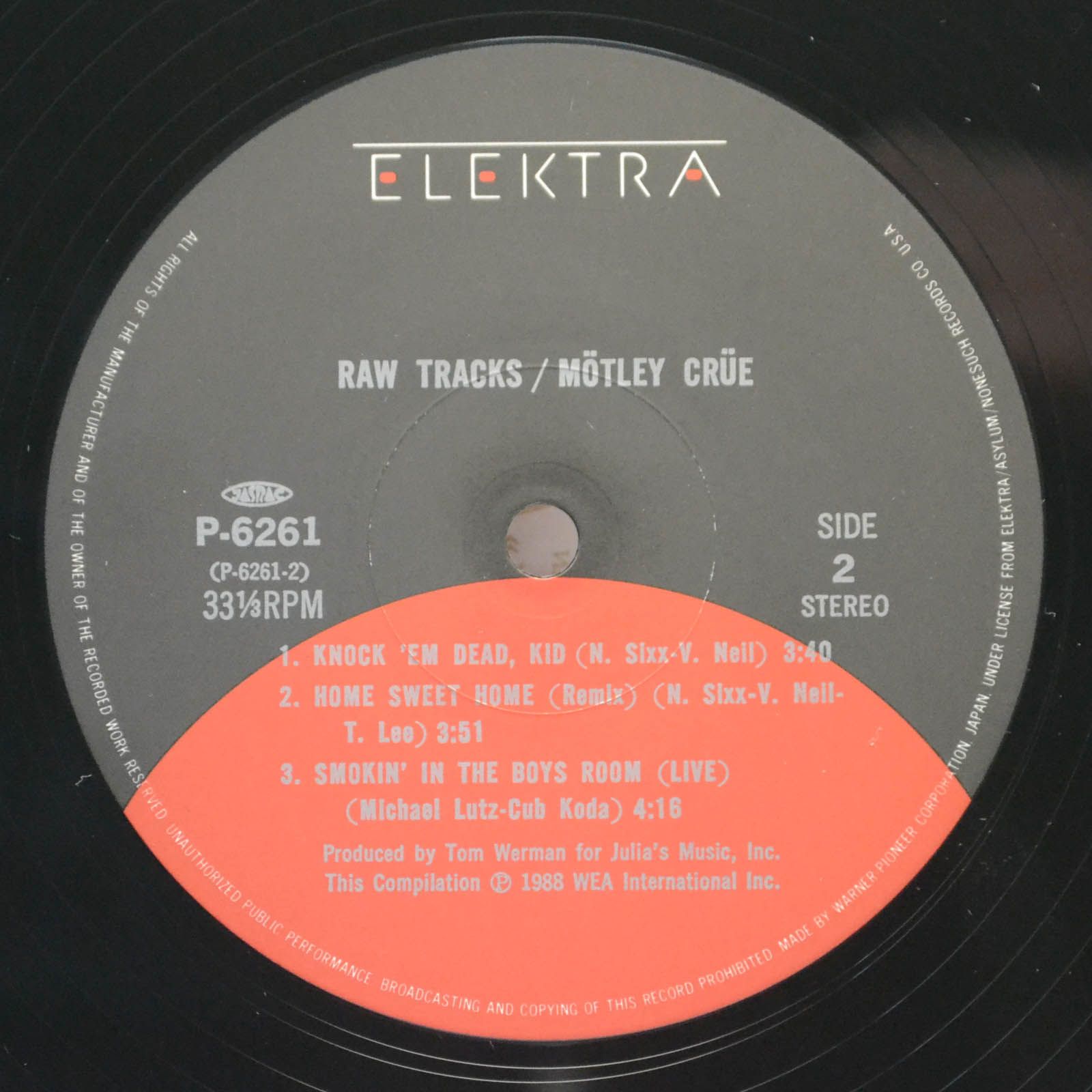 Mötley Crüe — Raw Tracks, 1988