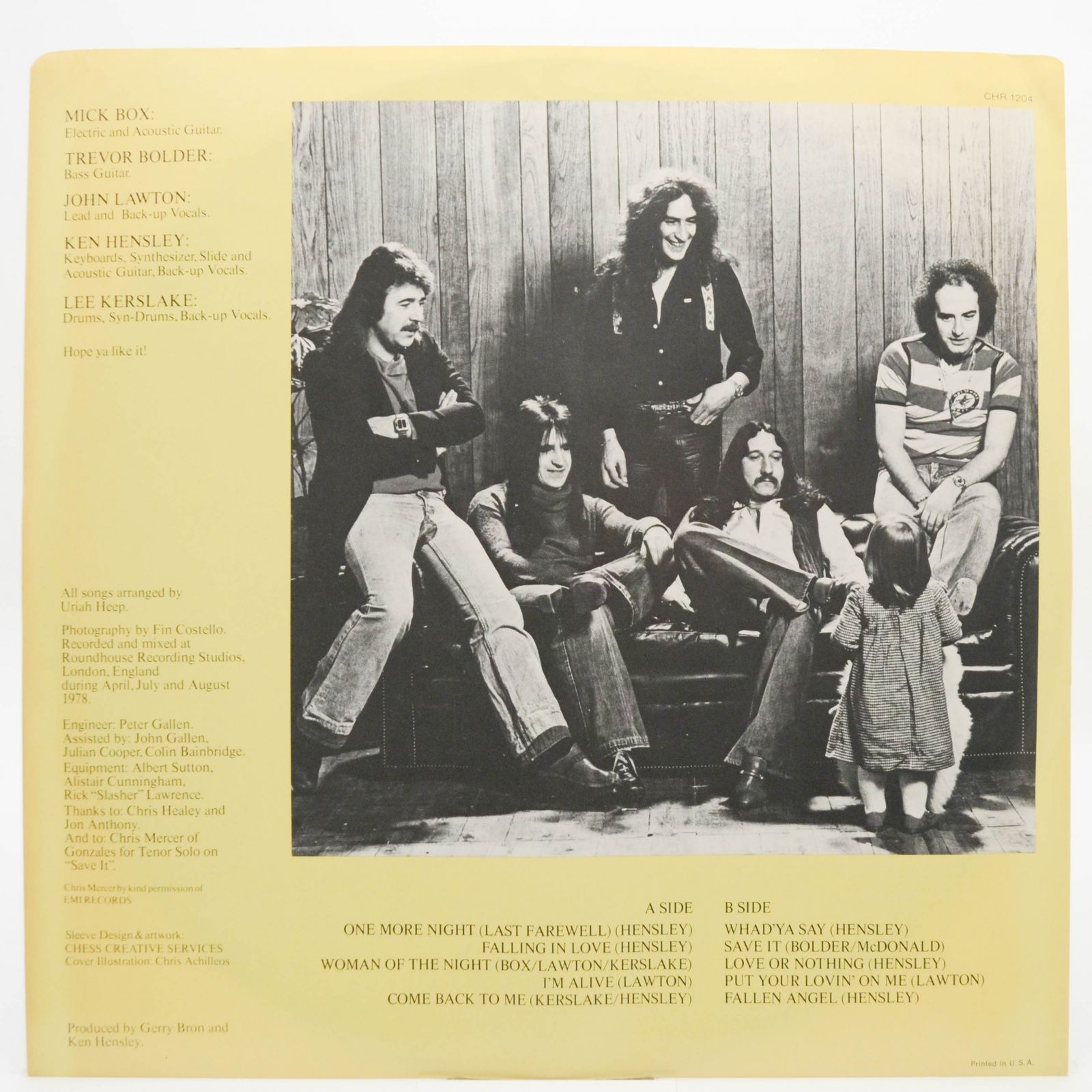 Uriah Heep — Fallen Angel (USA), 1978