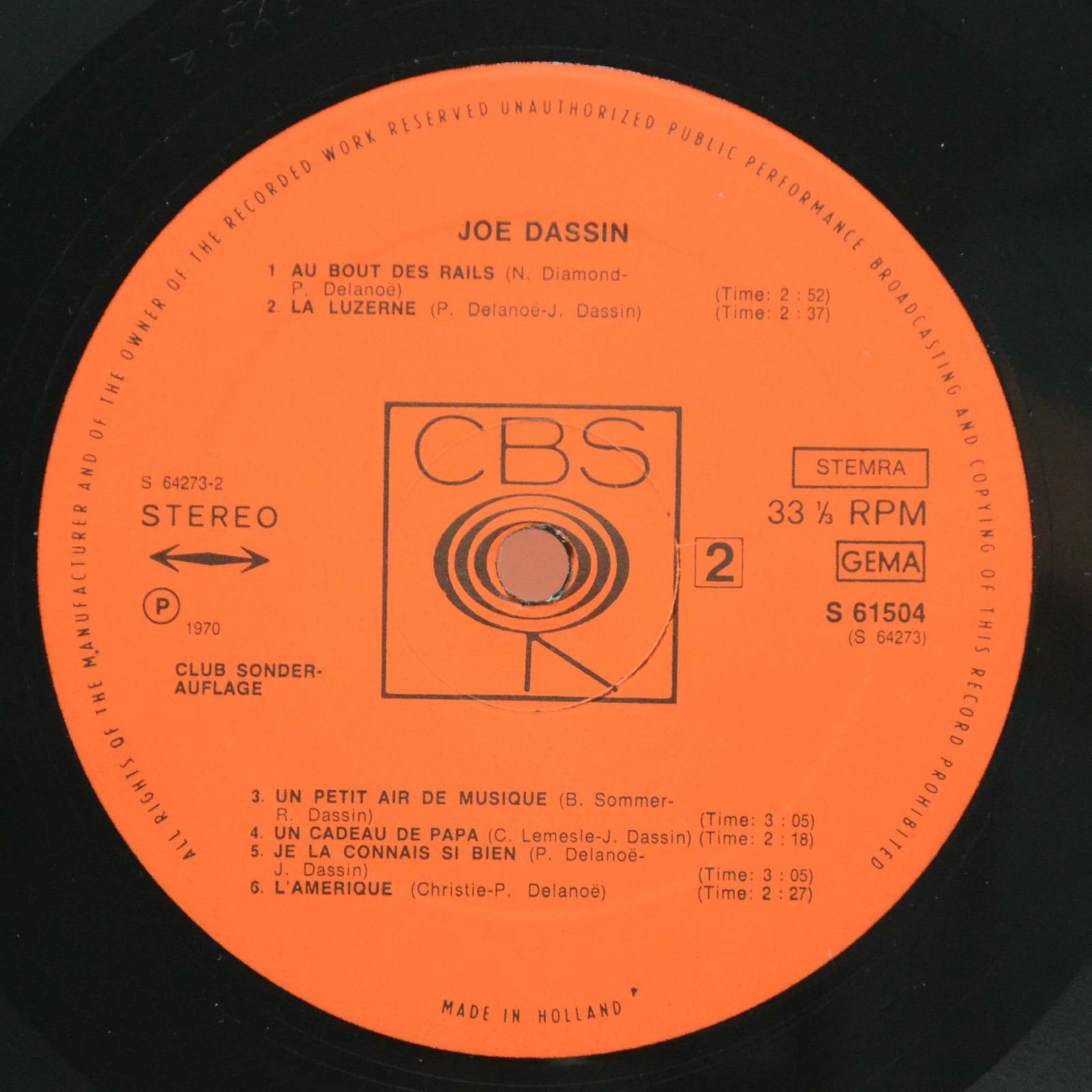 Joe Dassin — Joe Dassin, 1970