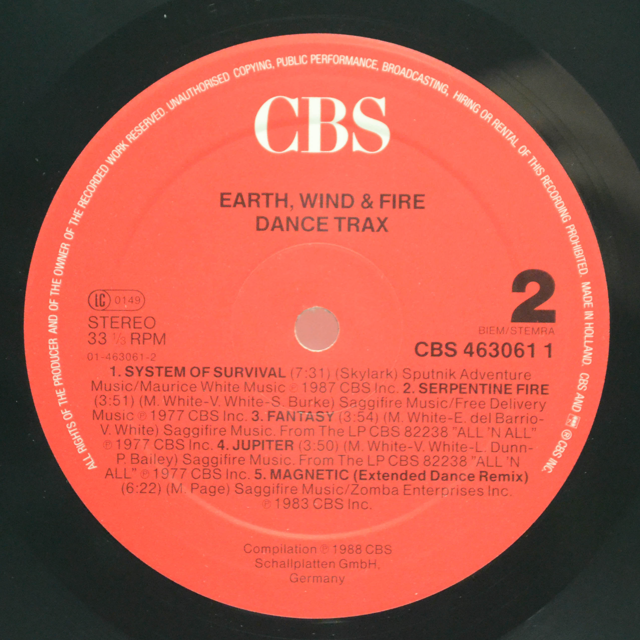 Earth, Wind & Fire — Dance Trax, 1988