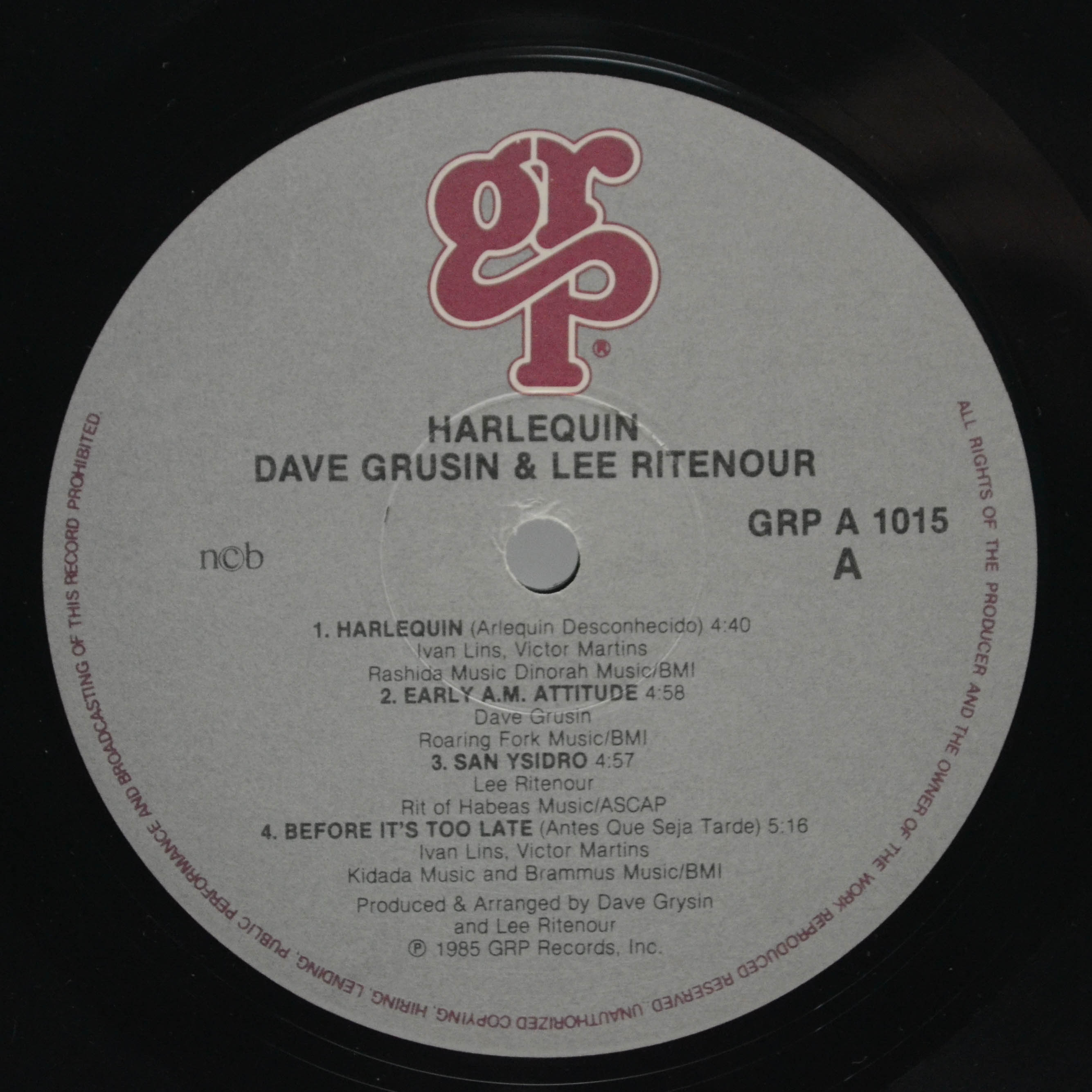 Dave Grusin / Lee Ritenour — Harlequin, 1985