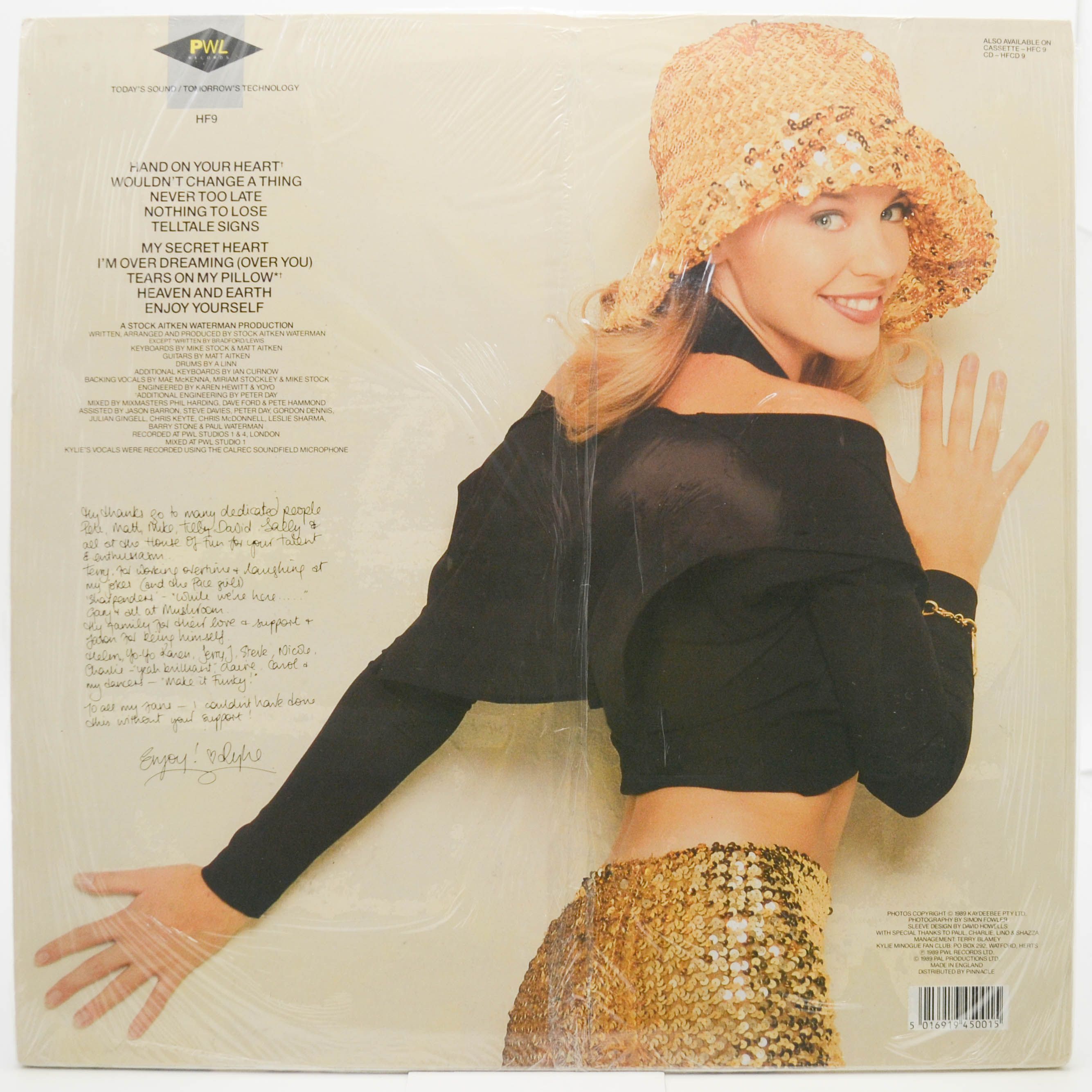 Kylie Minogue — Enjoy Yourself (UK), 1989