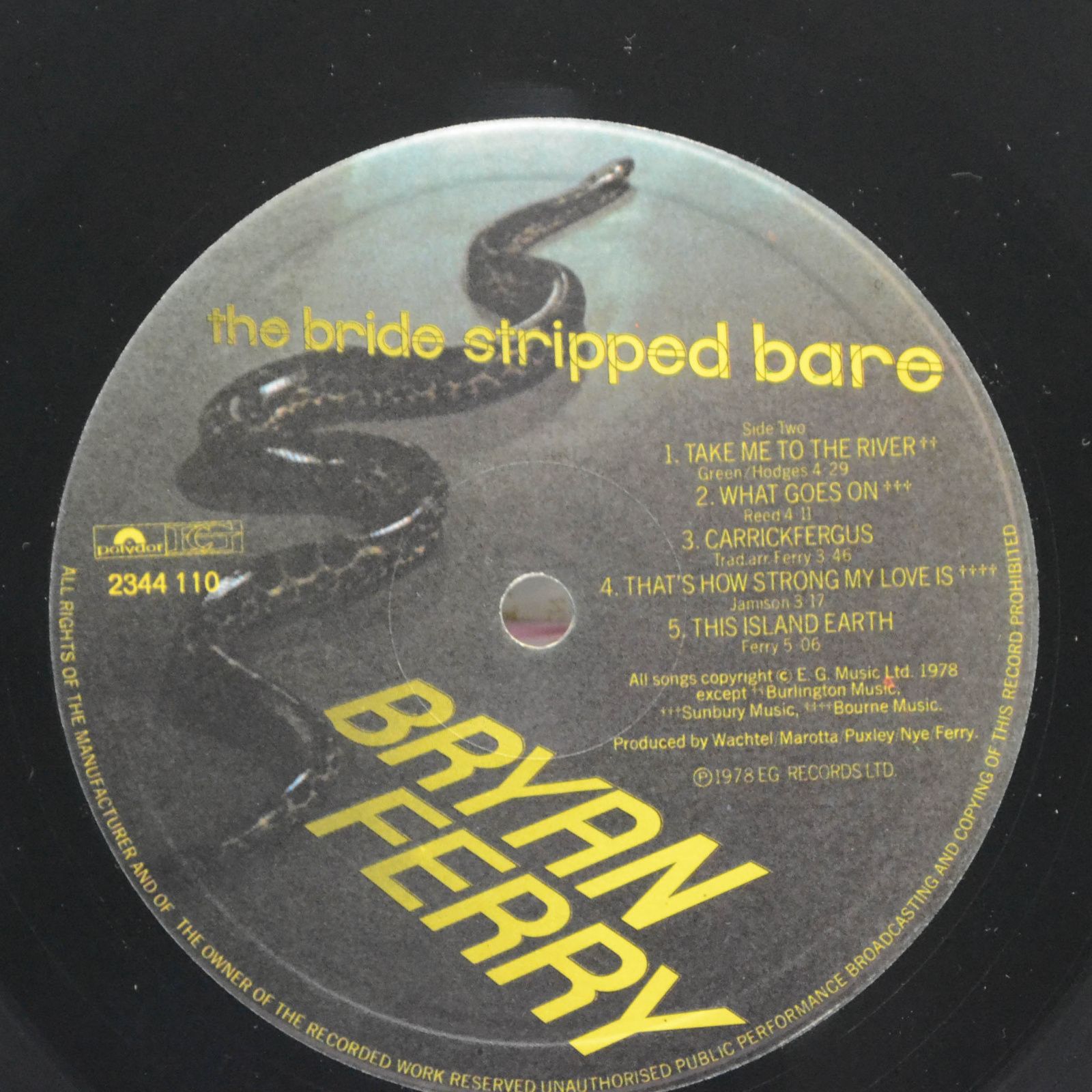 Bryan Ferry — The Bride Stripped Bare, 1978