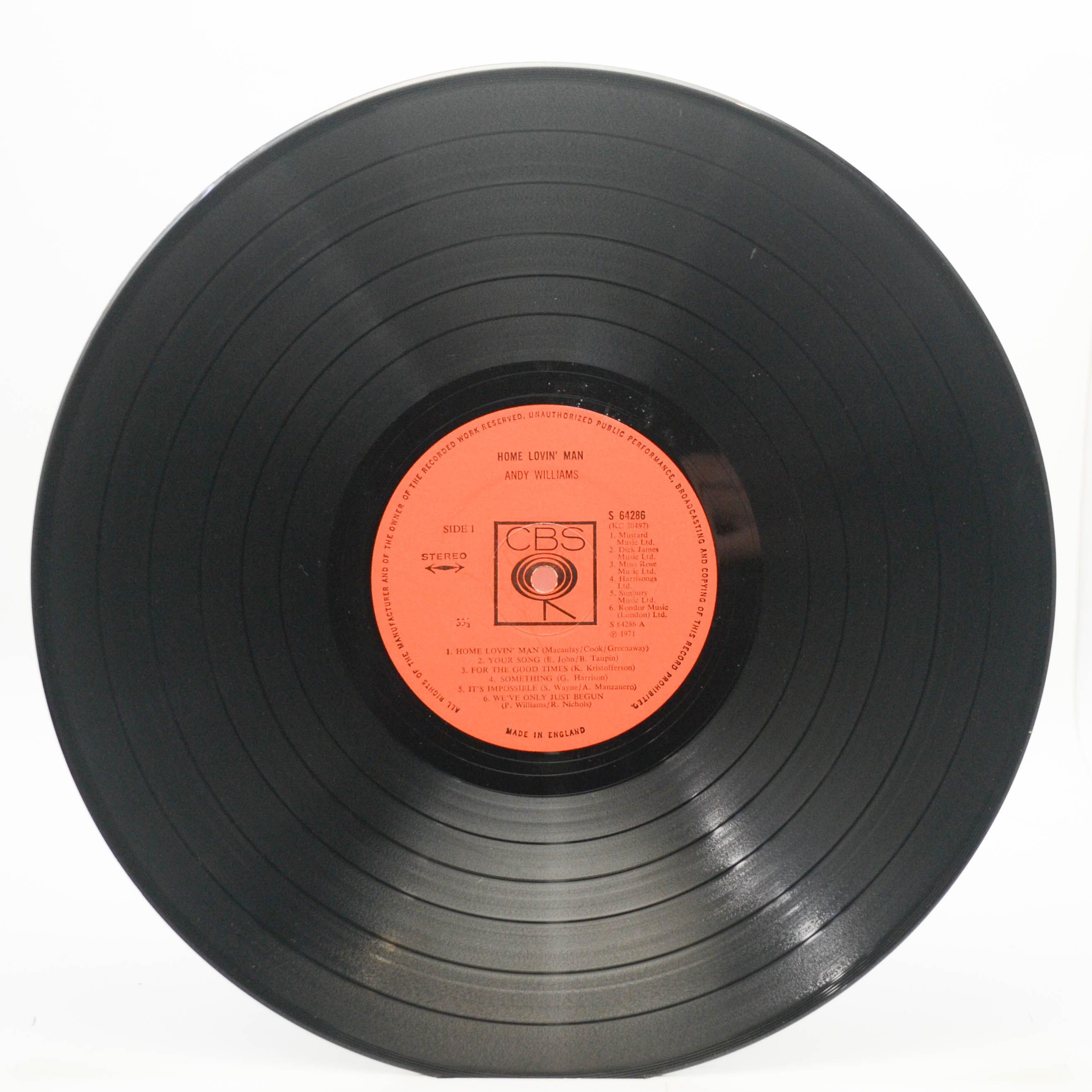 Andy Williams — Home Lovin' Man (UK), 1971