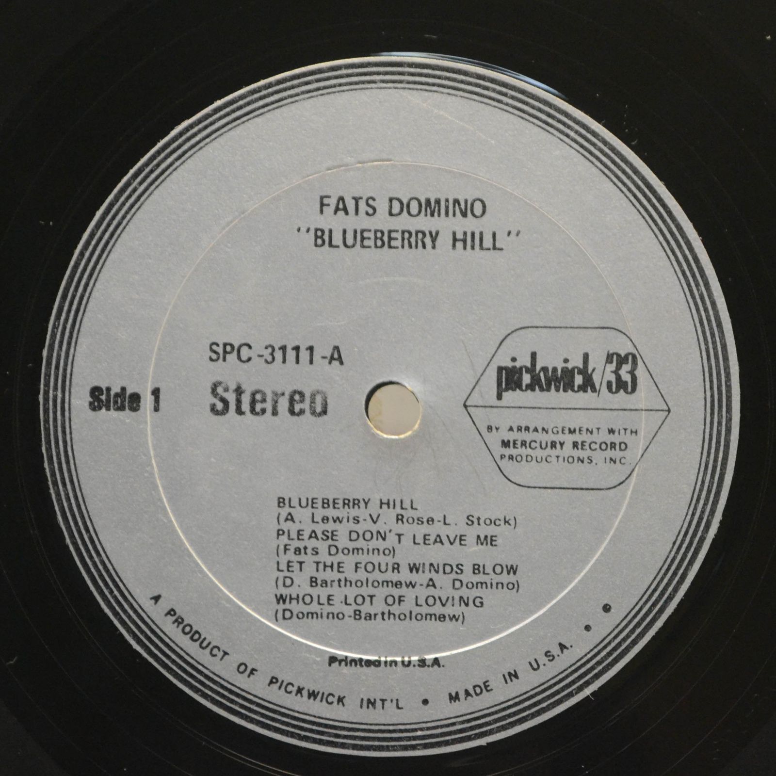 Fats Domino — Blueberry Hill, 1967