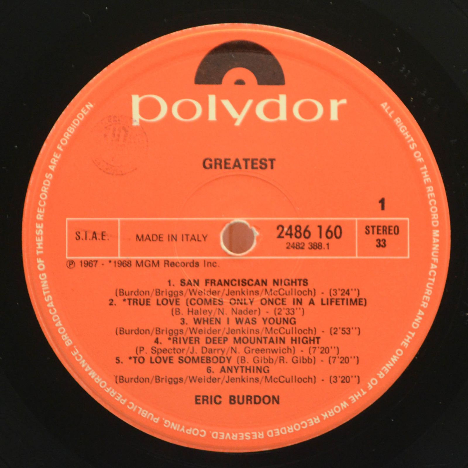 Eric Burdon — Greatest, 1969