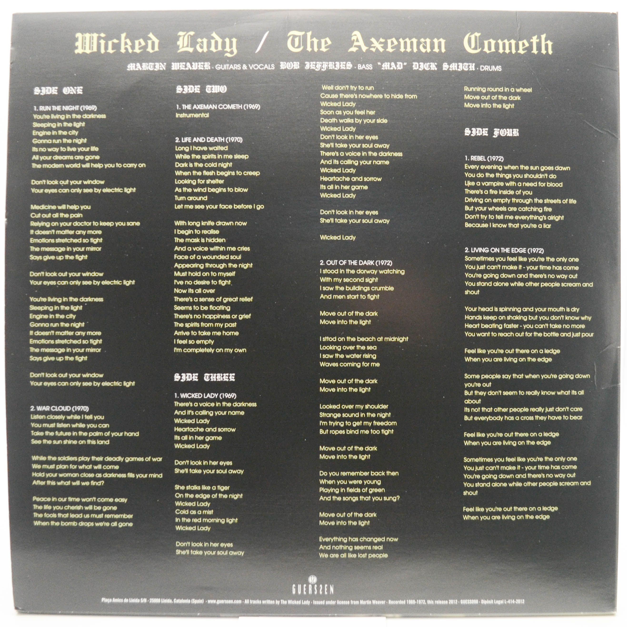 Wicked Lady — The Axeman Cometh (2LP), 1994