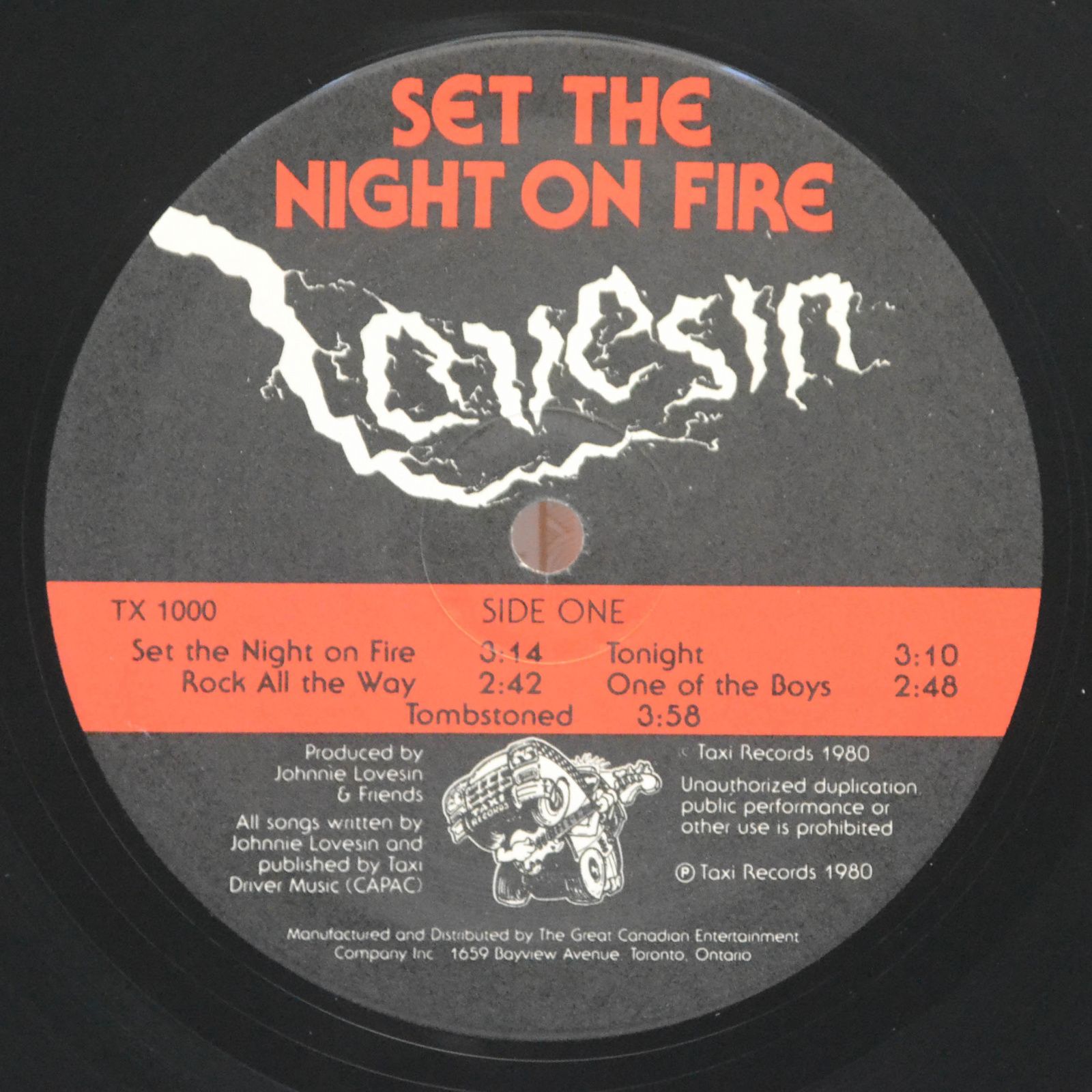 Lovesin — Set The Night On Fire, 1980