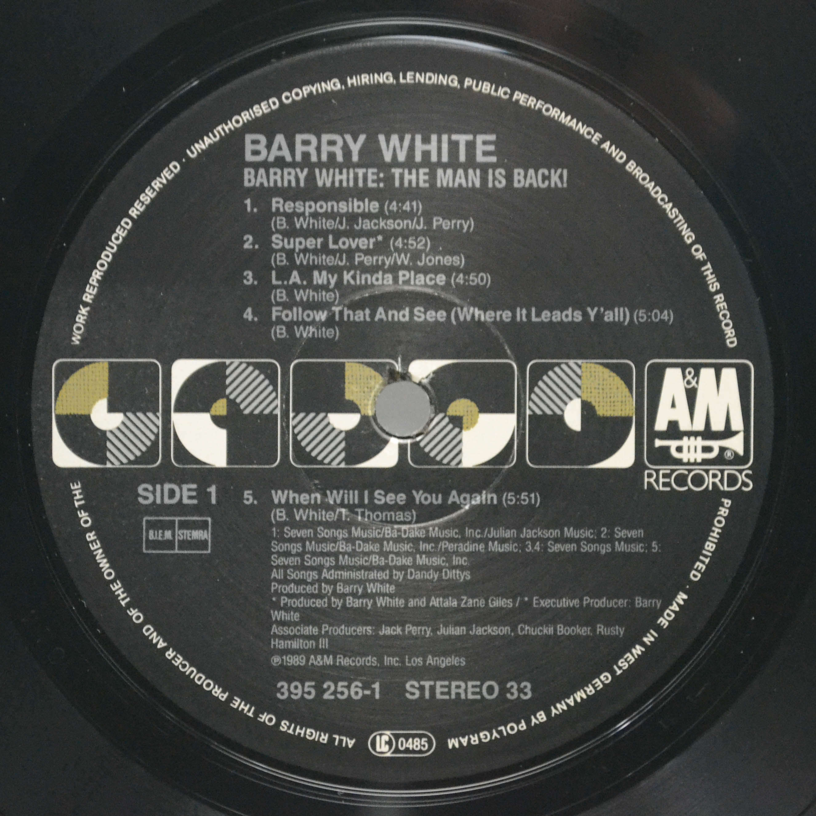 Barry White — The Man Is Back!, 1989