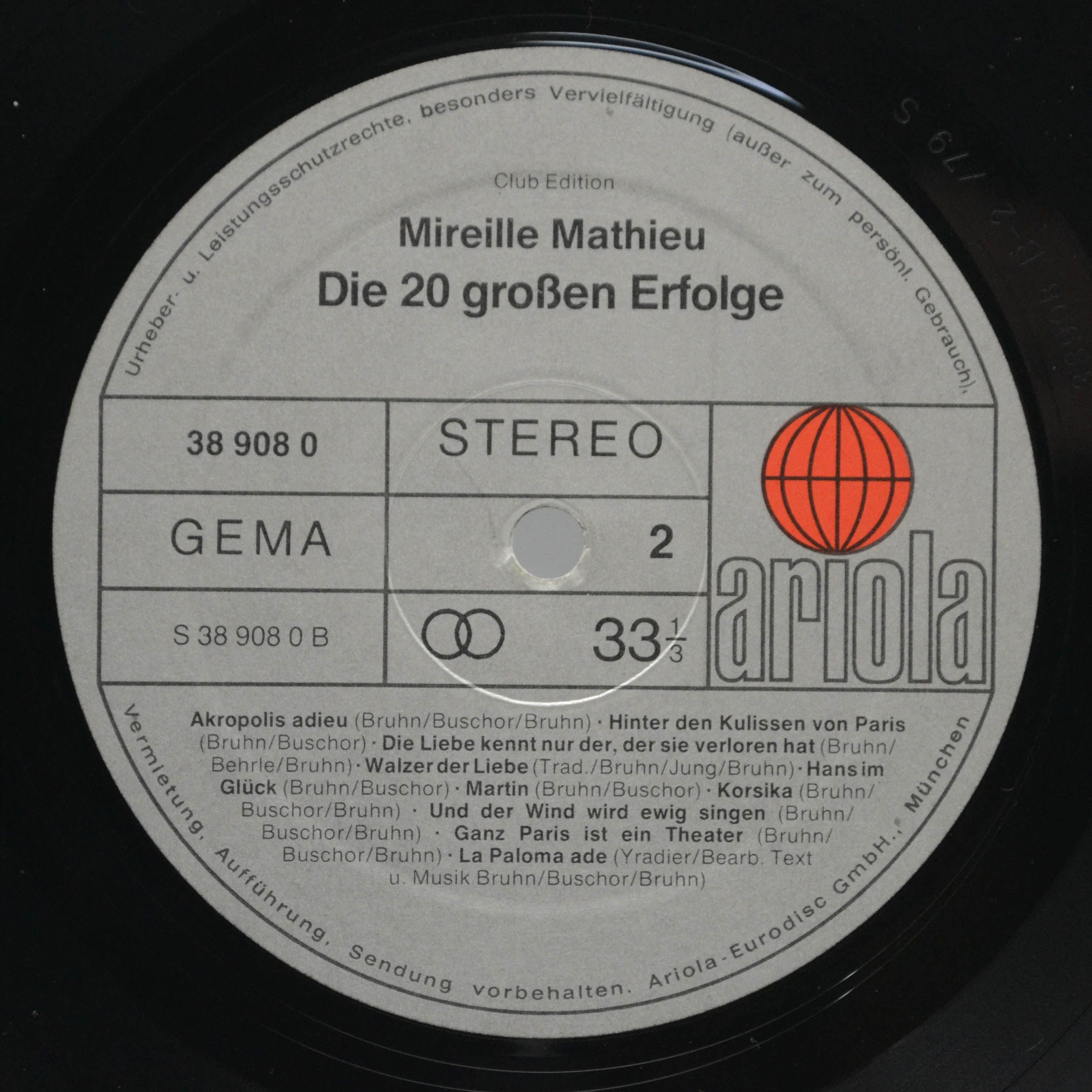 Mireille Mathieu — Die 20 Großen Erfolge, 1979