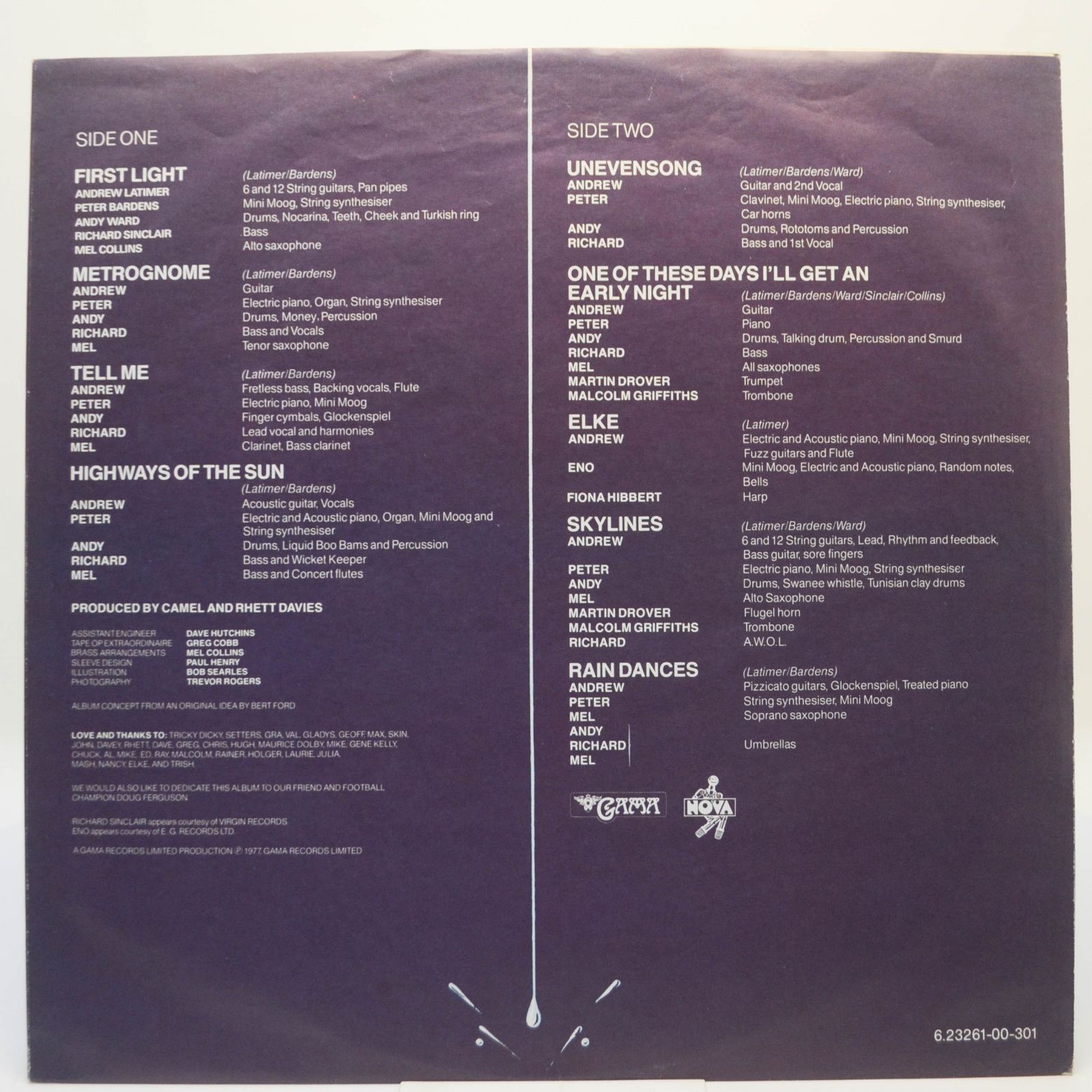 Camel — Rain Dances, 1977