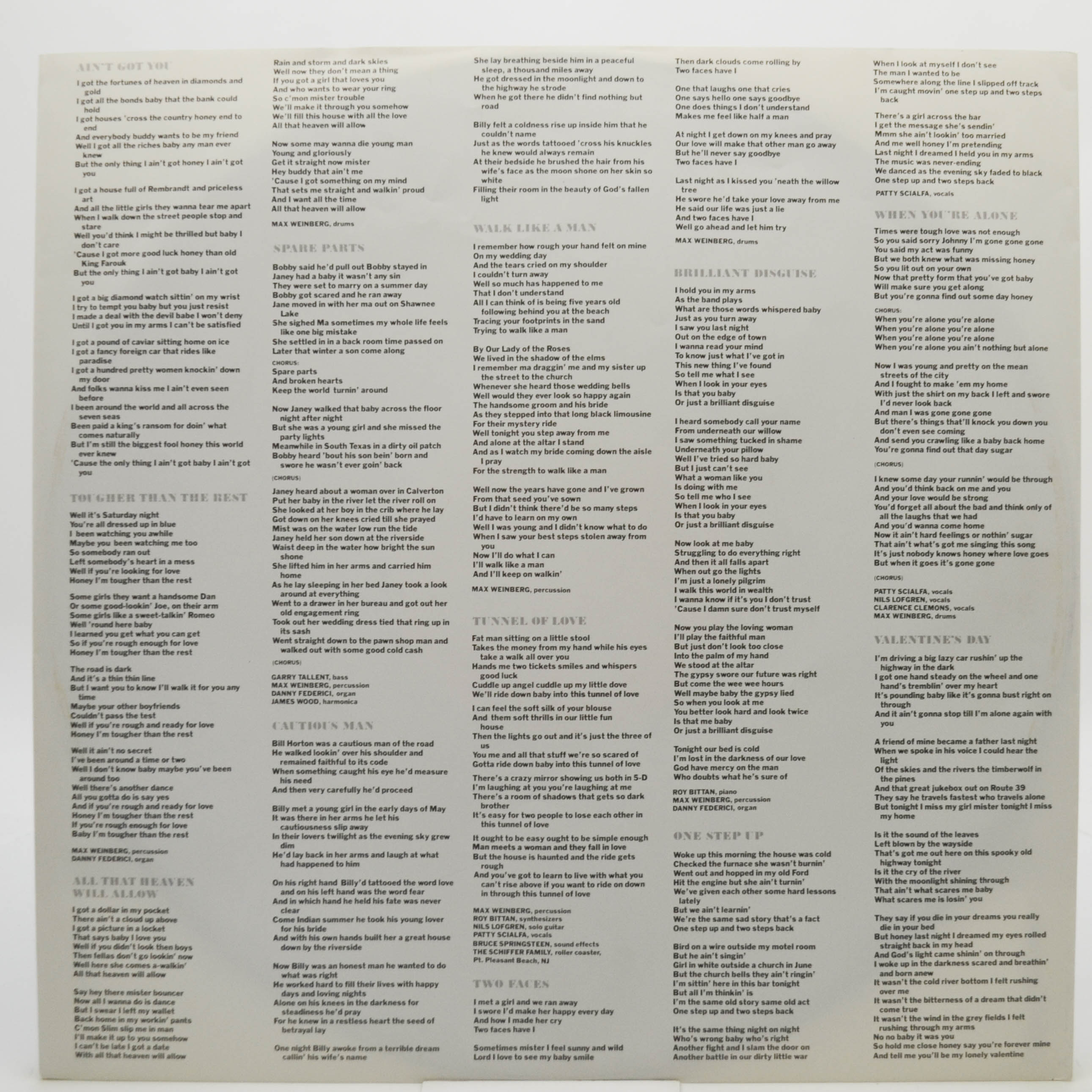 Bruce Springsteen — Tunnel Of Love, 1987