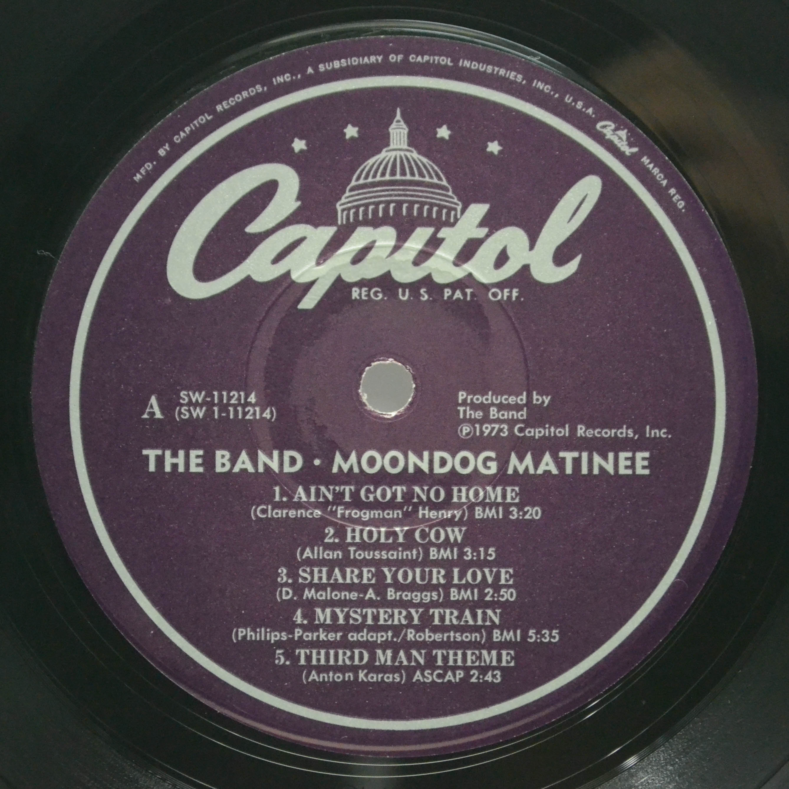 Band — Moondog Matinee (1-st, USA), 1973