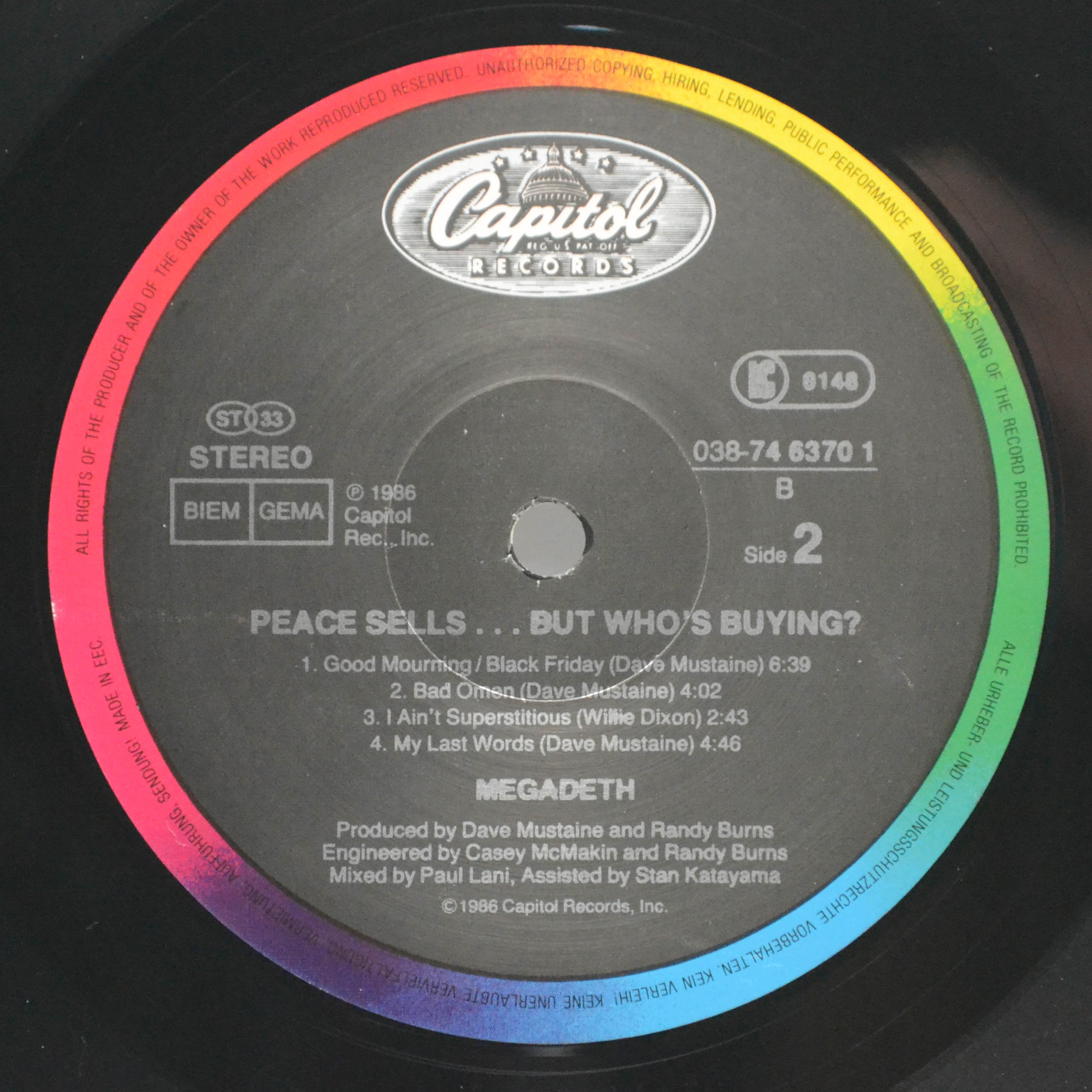 Megadeth — Peace Sells... But Who's Buying?, 1986