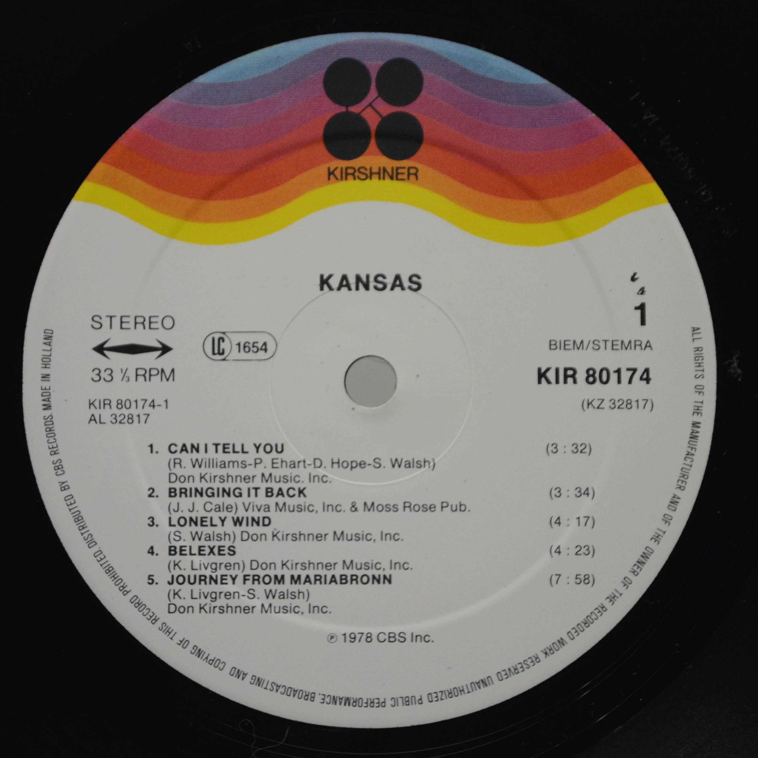 Kansas — Kansas, 1974
