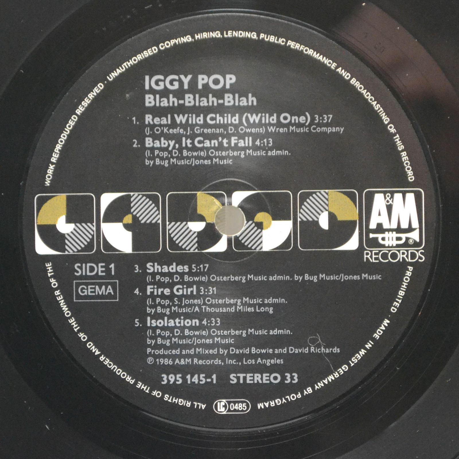 Iggy Pop — Blah-Blah-Blah, 1986