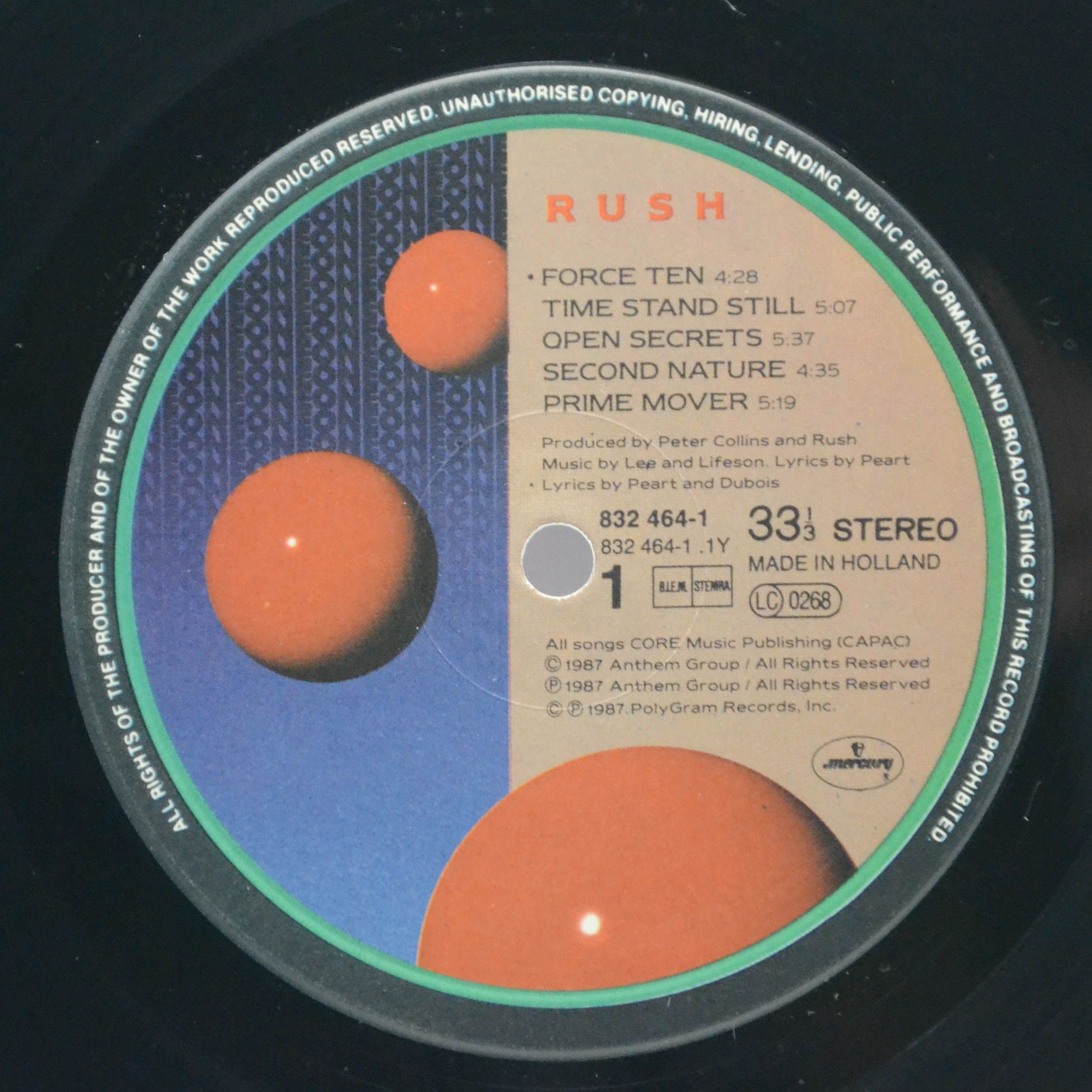 Rush — Hold Your Fire, 1987