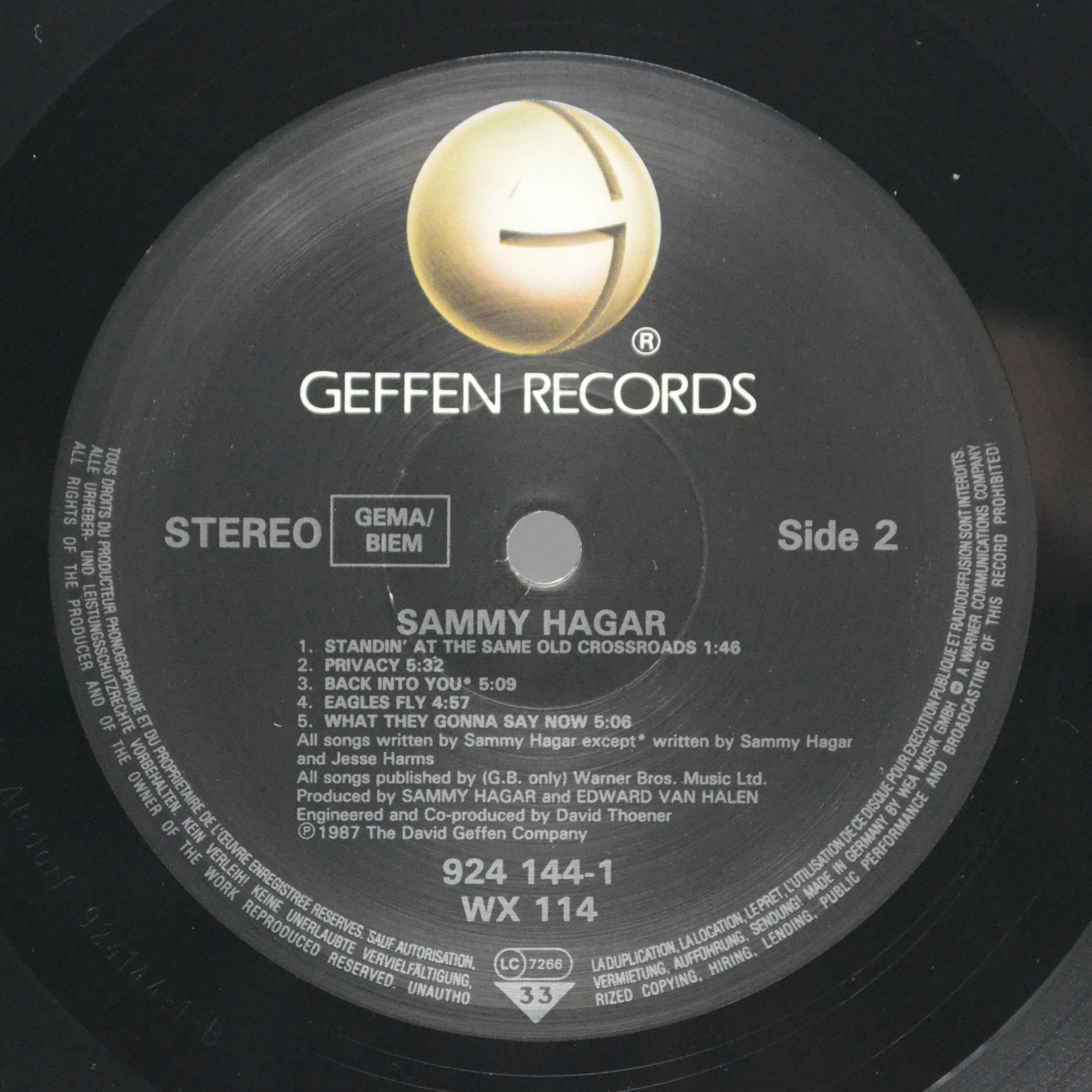 Sammy Hagar — Sammy Hagar, 1987