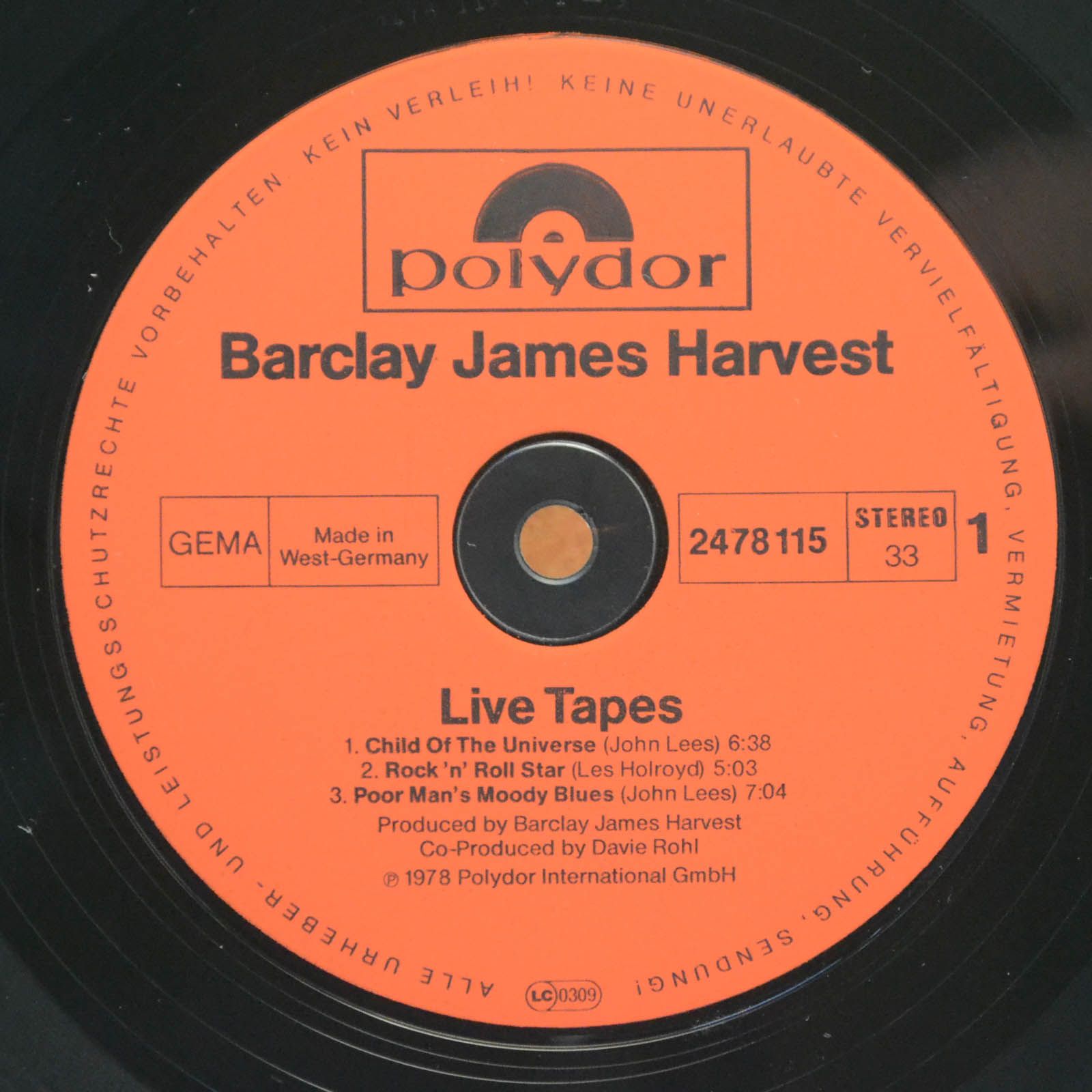 Barclay James Harvest — Live Tapes (2LP), 1978