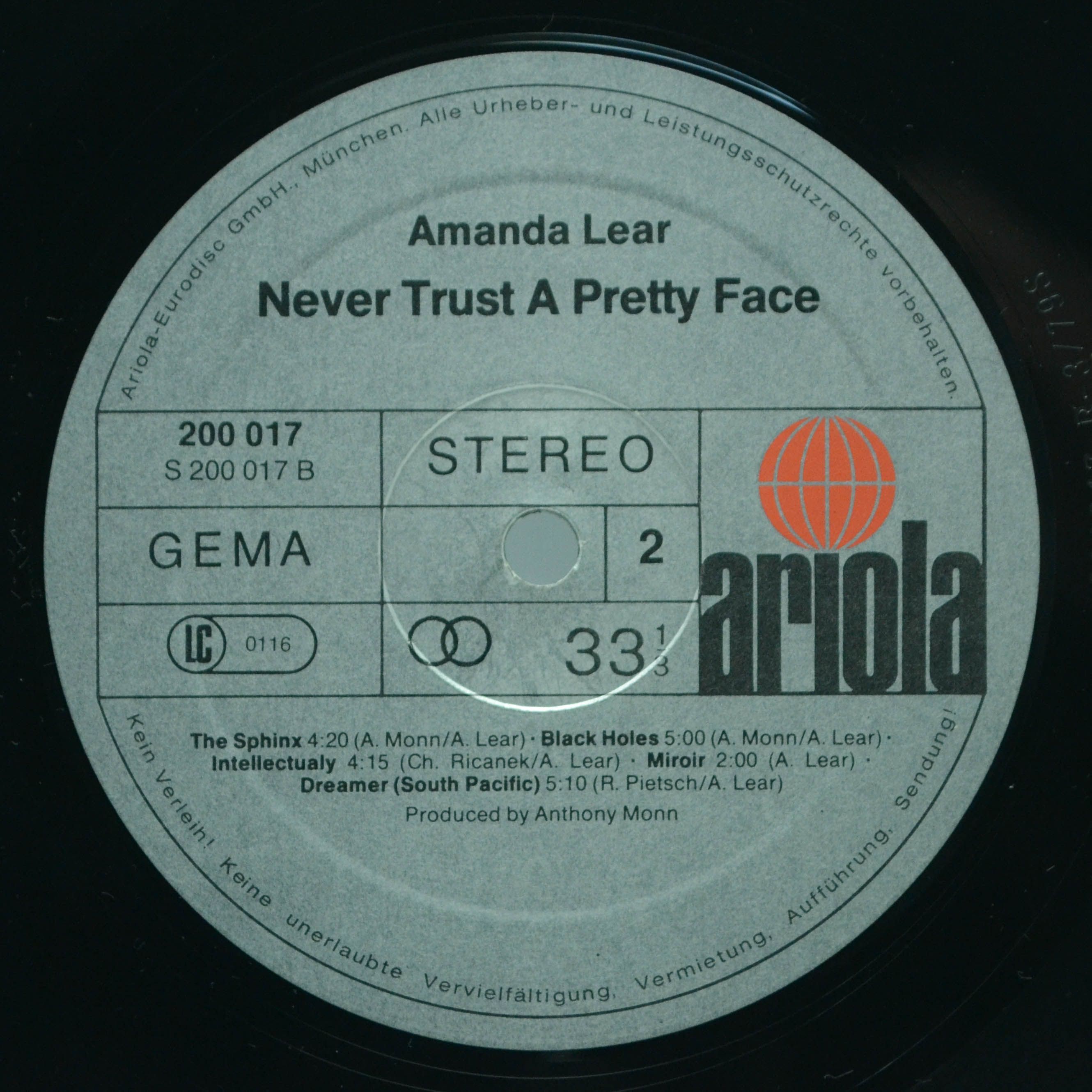 Amanda Lear — Never Trust A Pretty Face, 1979