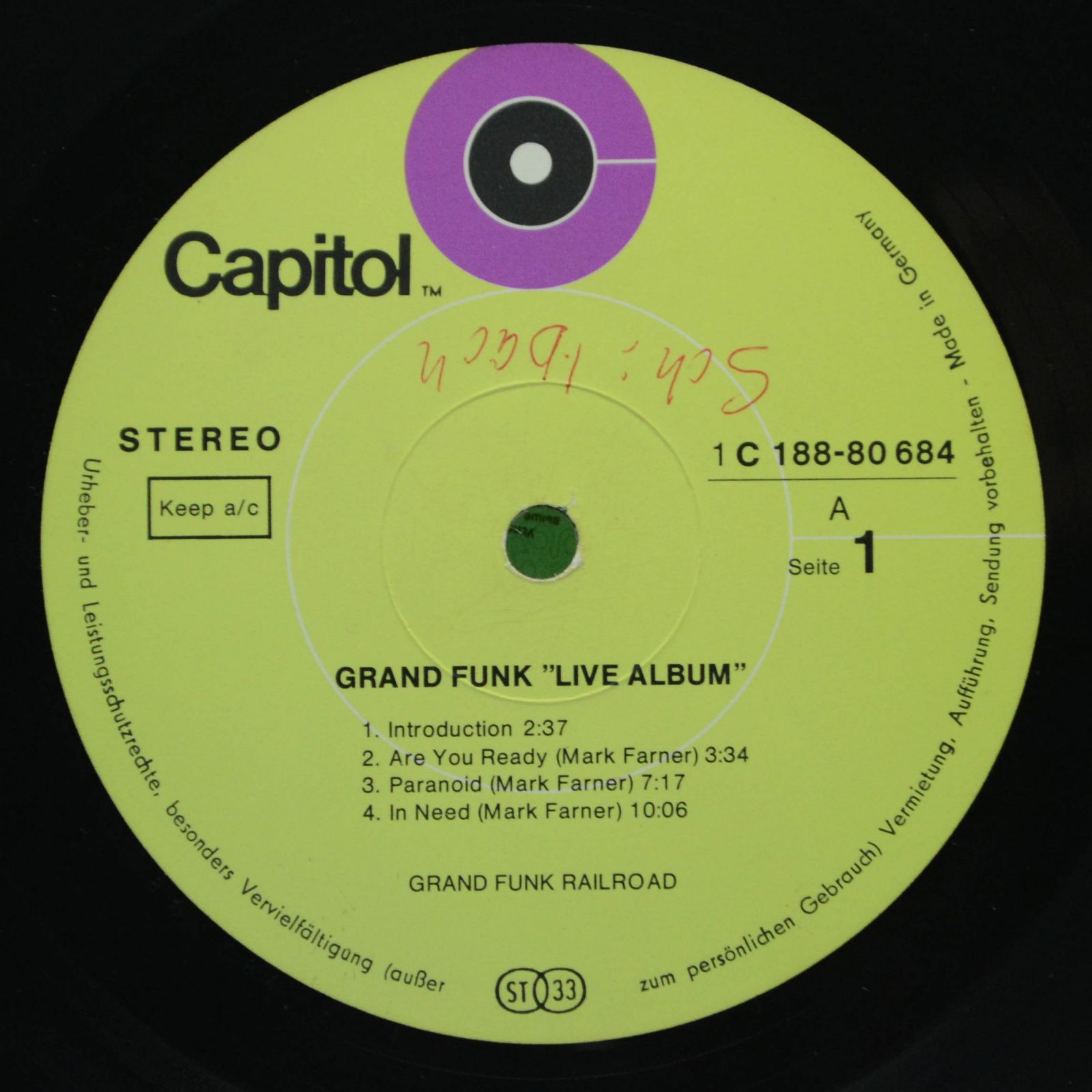 Grand Funk — Live Album (2LP), 1970