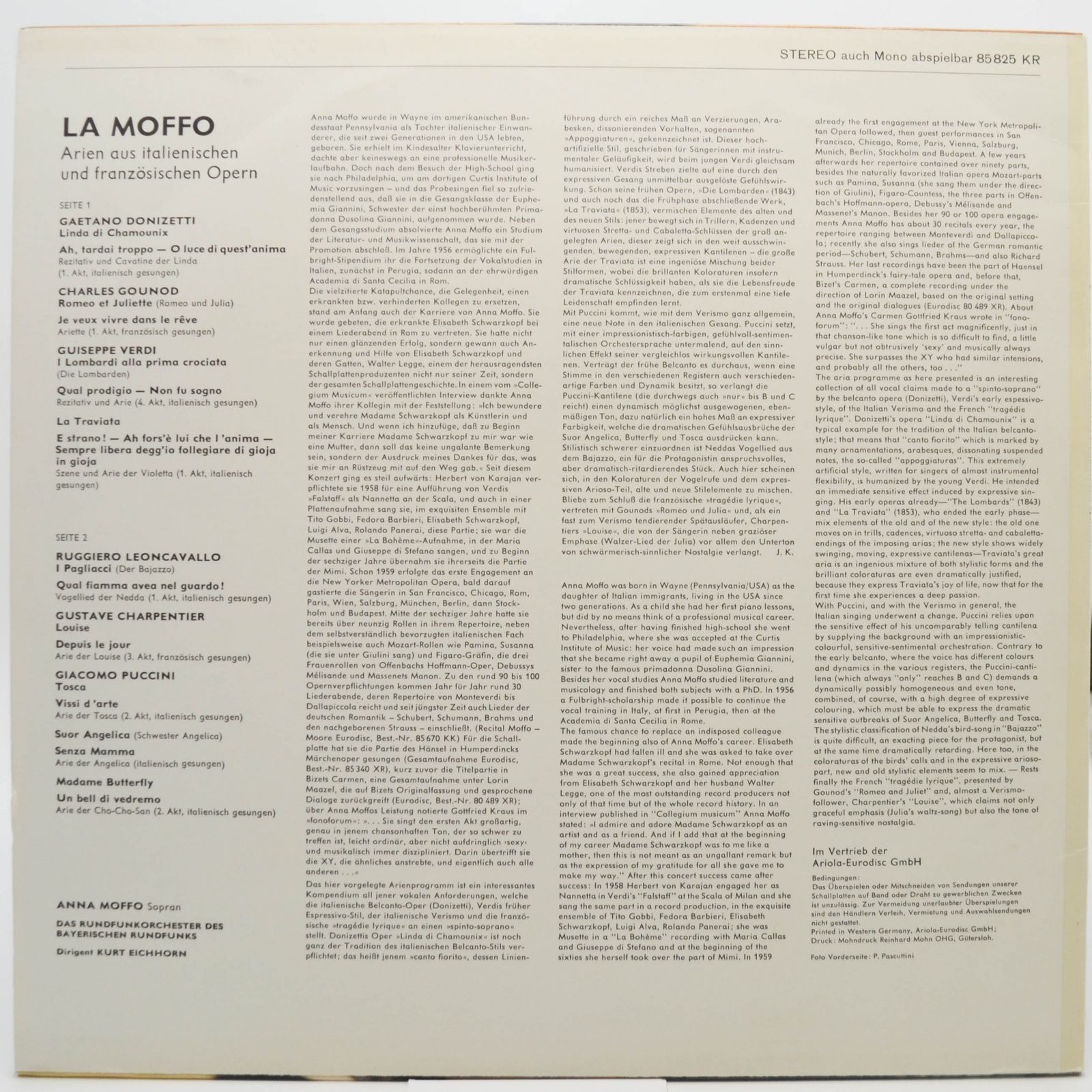 Anna Moffo — La Moffo, 1980