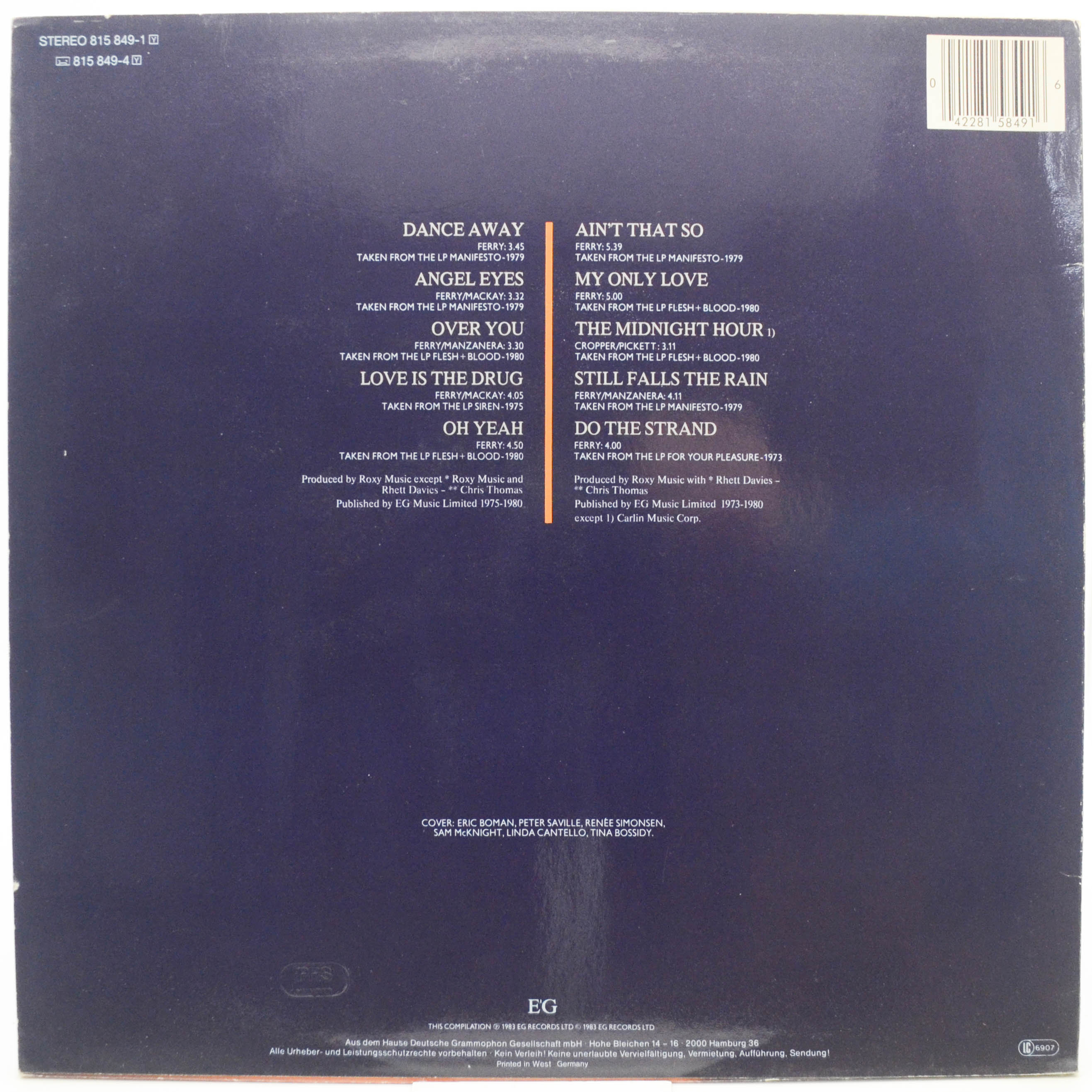 Roxy Music — The Atlantic Years 1973 - 1980, 1983