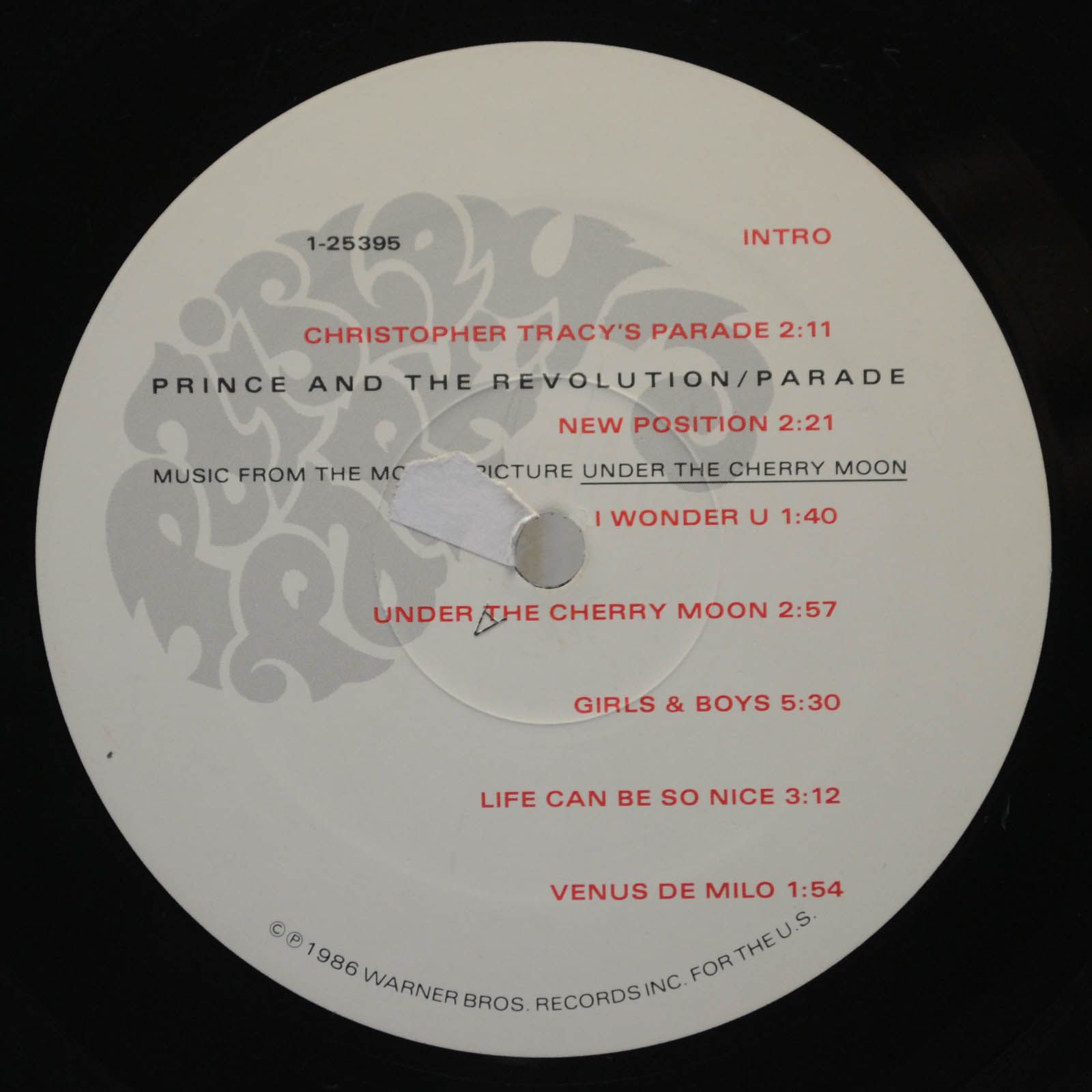 Prince And The Revolution — Parade (1-st, USA), 1986