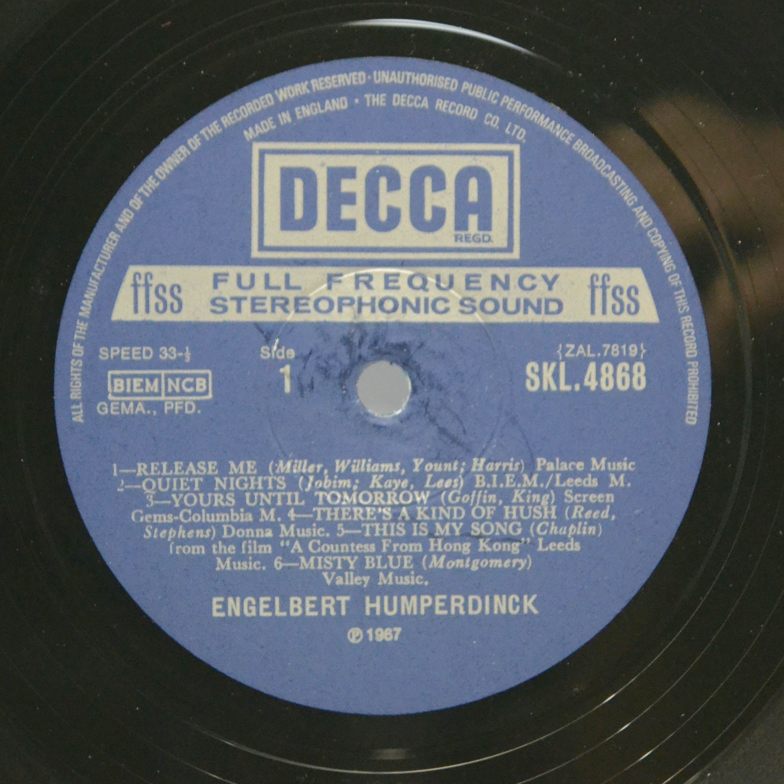 Engelbert Humperdinck — Release Me (UK), 1967