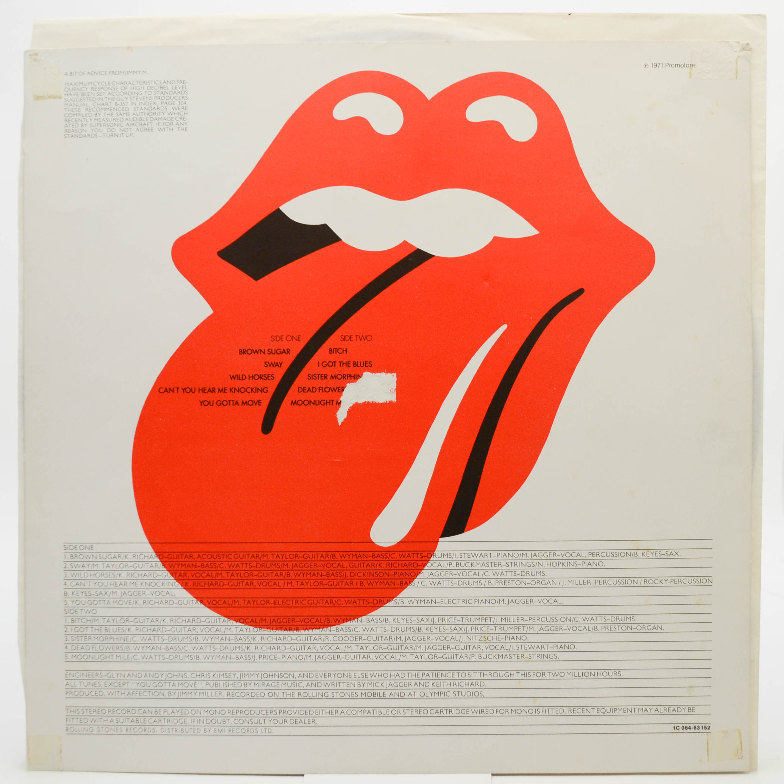 Rolling Stones — Sticky Fingers (Zipper), 1971