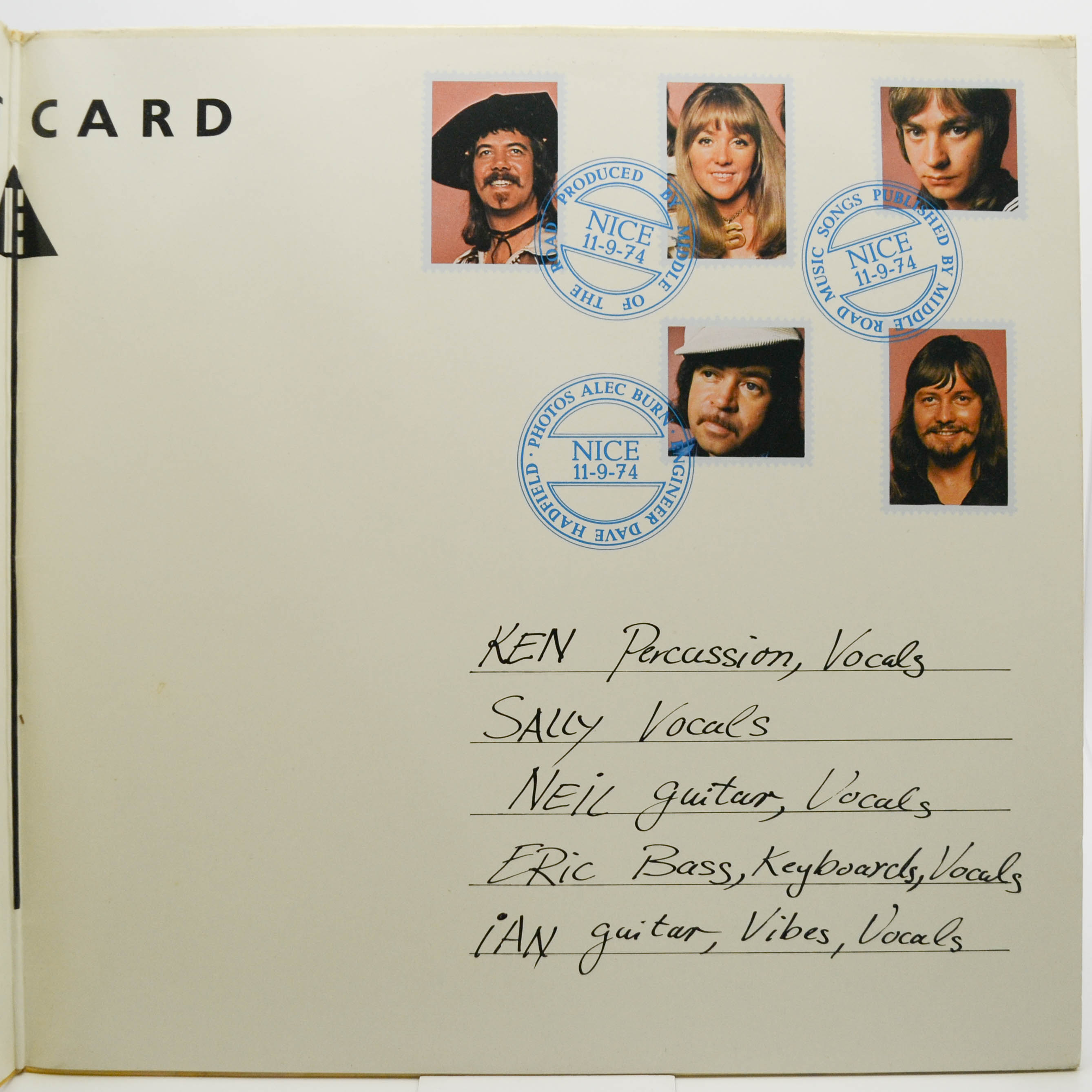 Middle Of The Road — Postcard, 1974