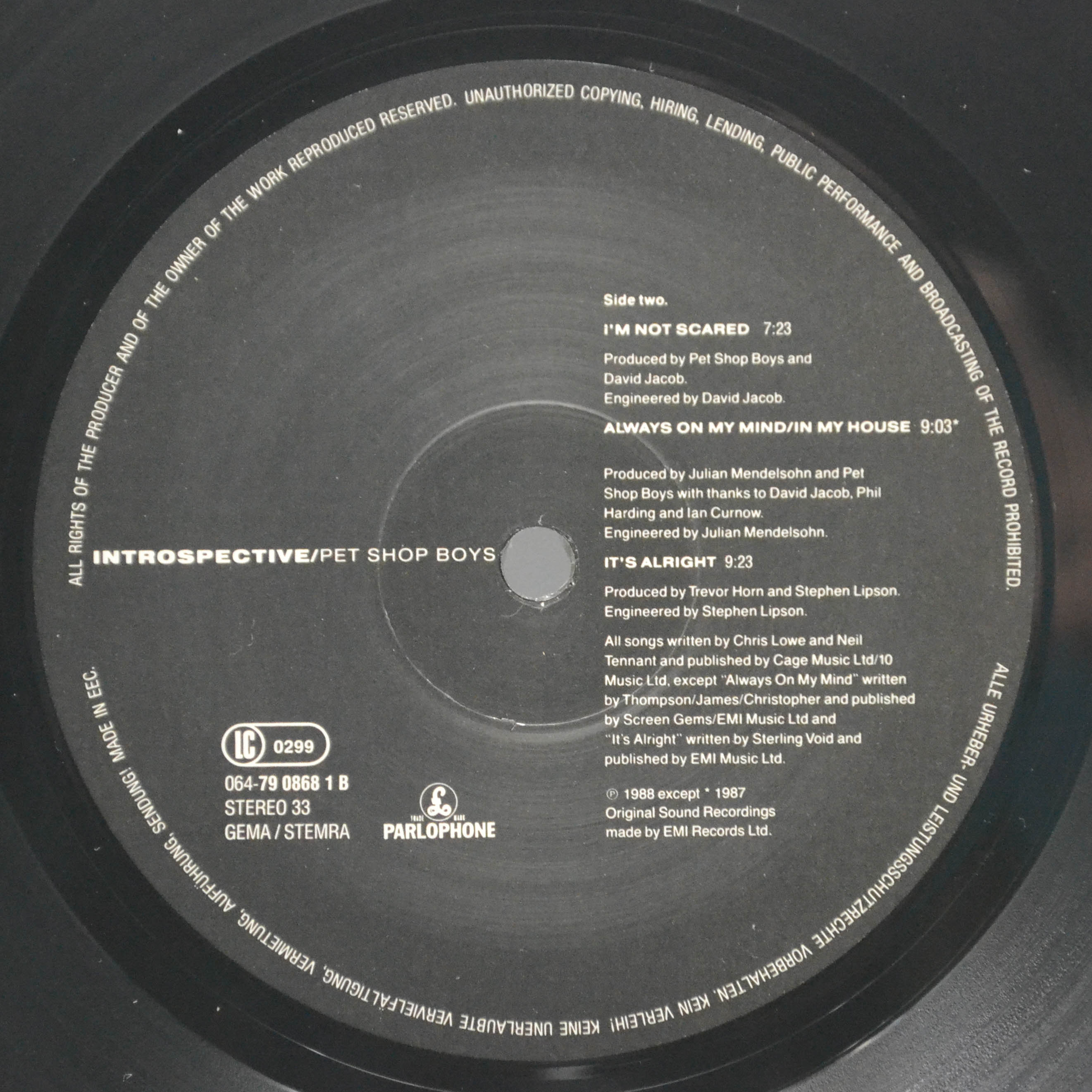 Pet Shop Boys — Introspective, 1988