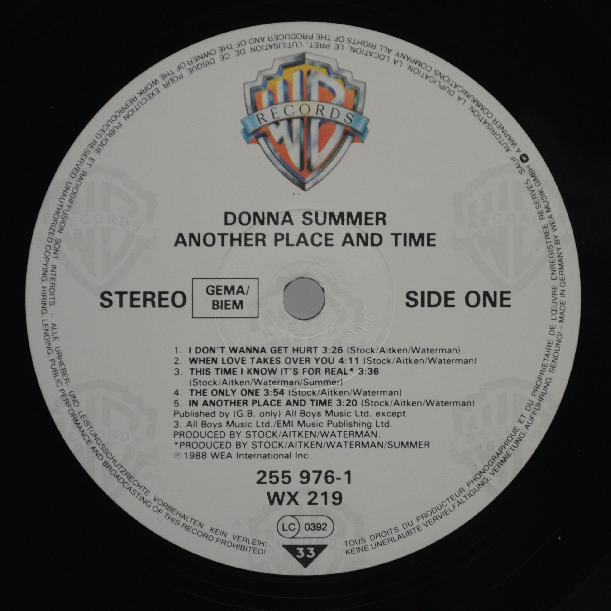 Donna Summer — Another Place And Time, 1989