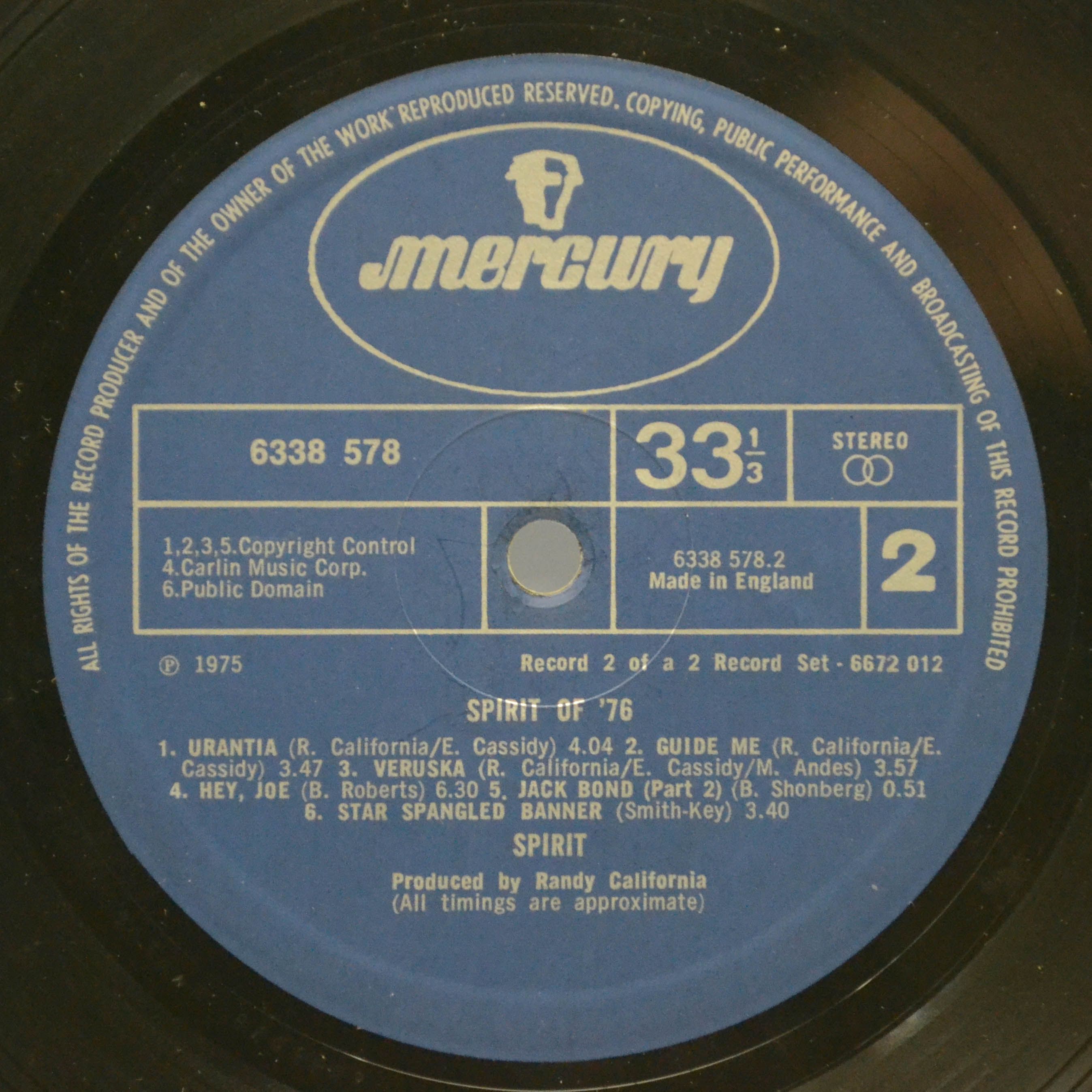 Spirit — Spirit Of '76 (2LP, UK), 1975