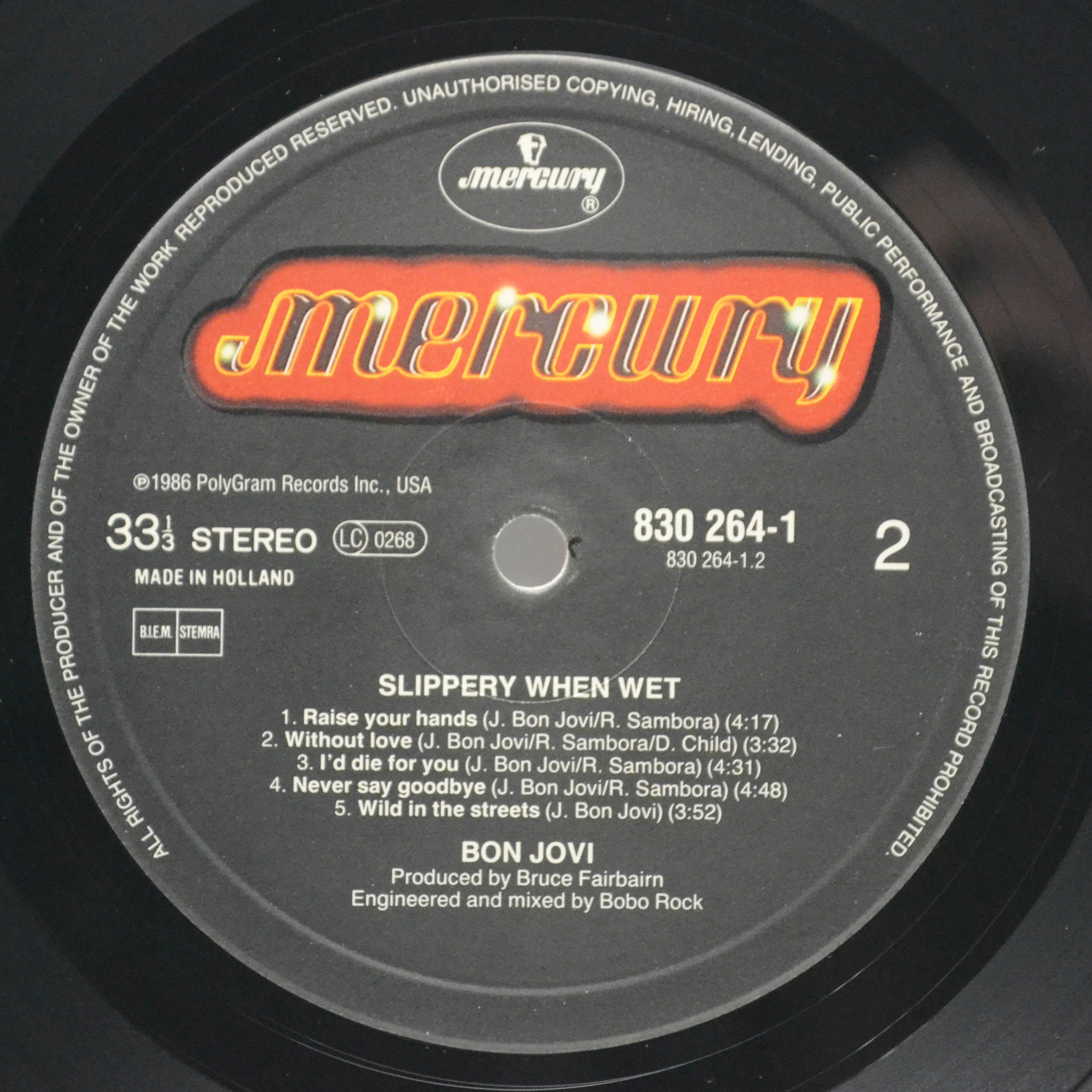 Bon Jovi — Slippery When Wet, 1986