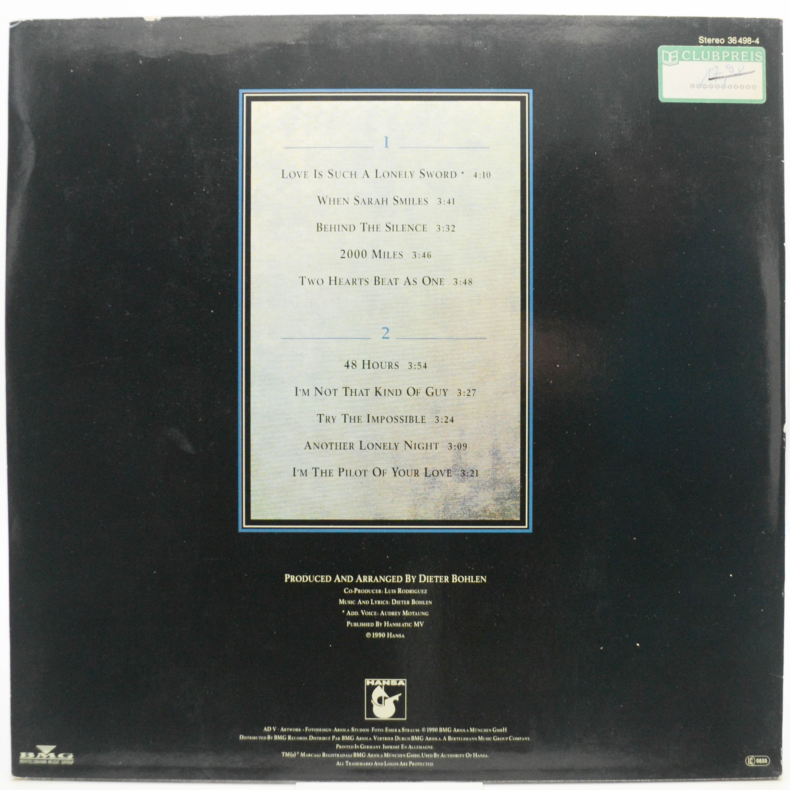 Blue System — Obsession, 1990