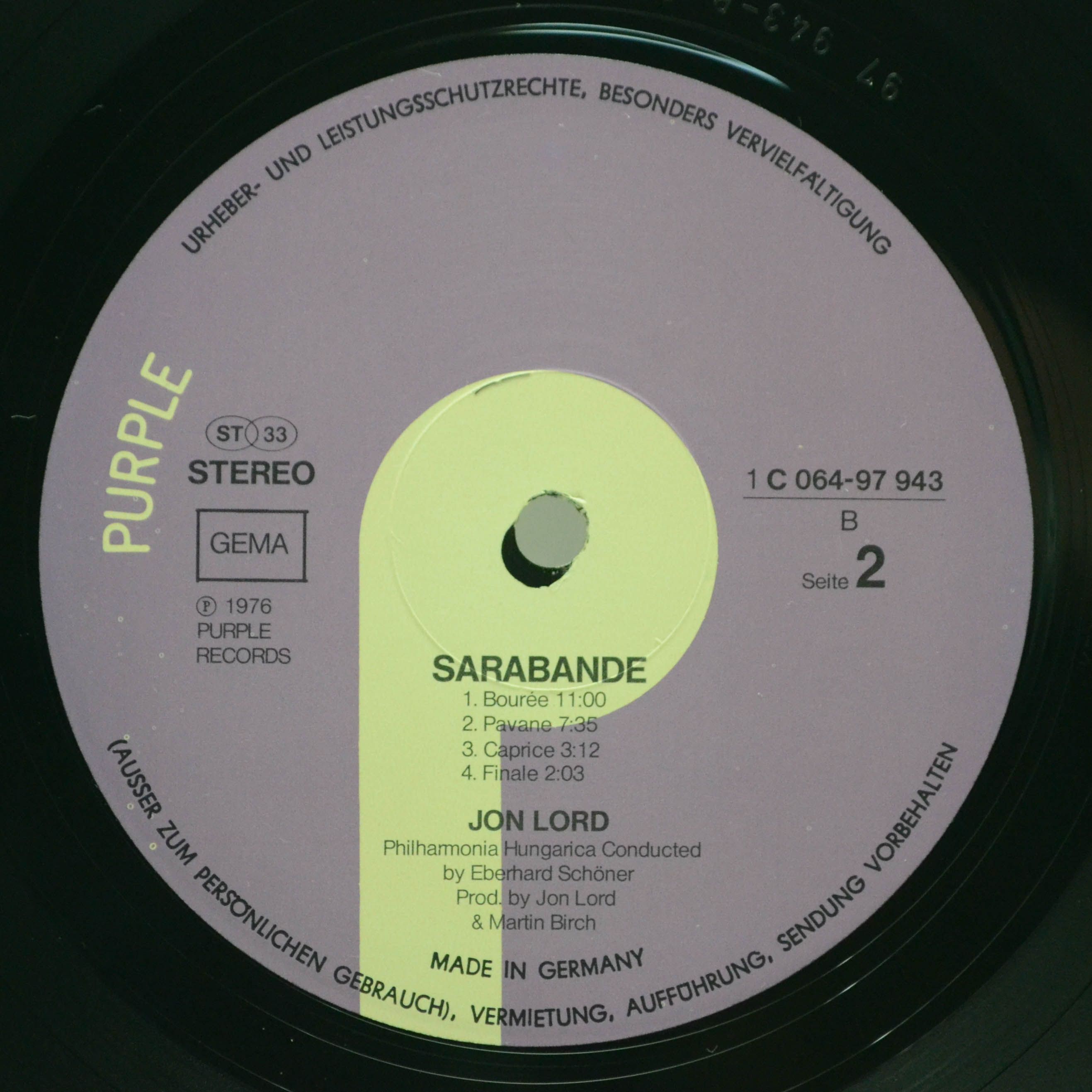 Jon Lord — Sarabande, 1976