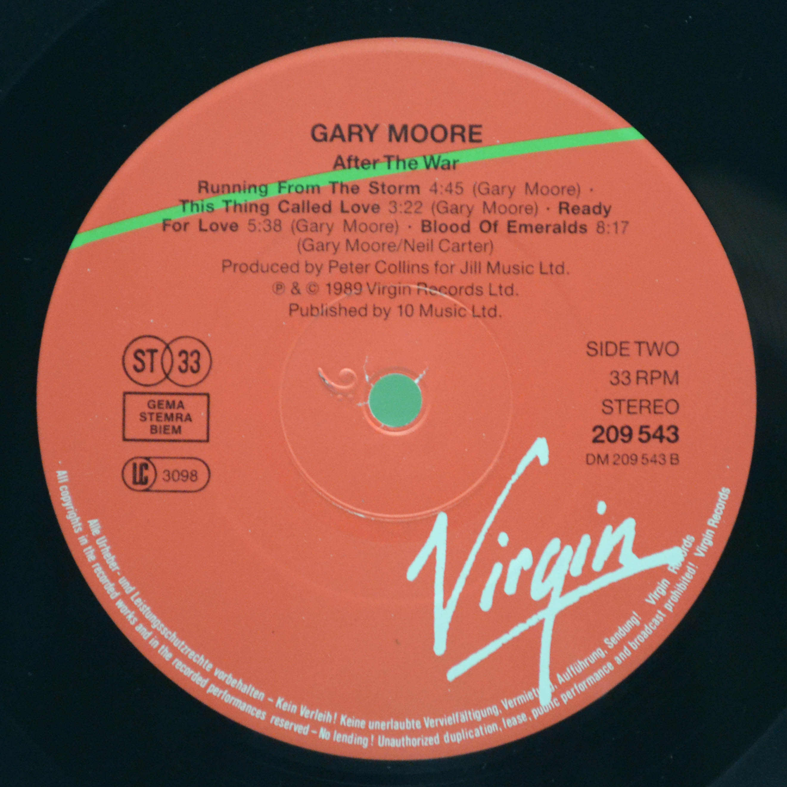 Gary Moore — After The War, 1989